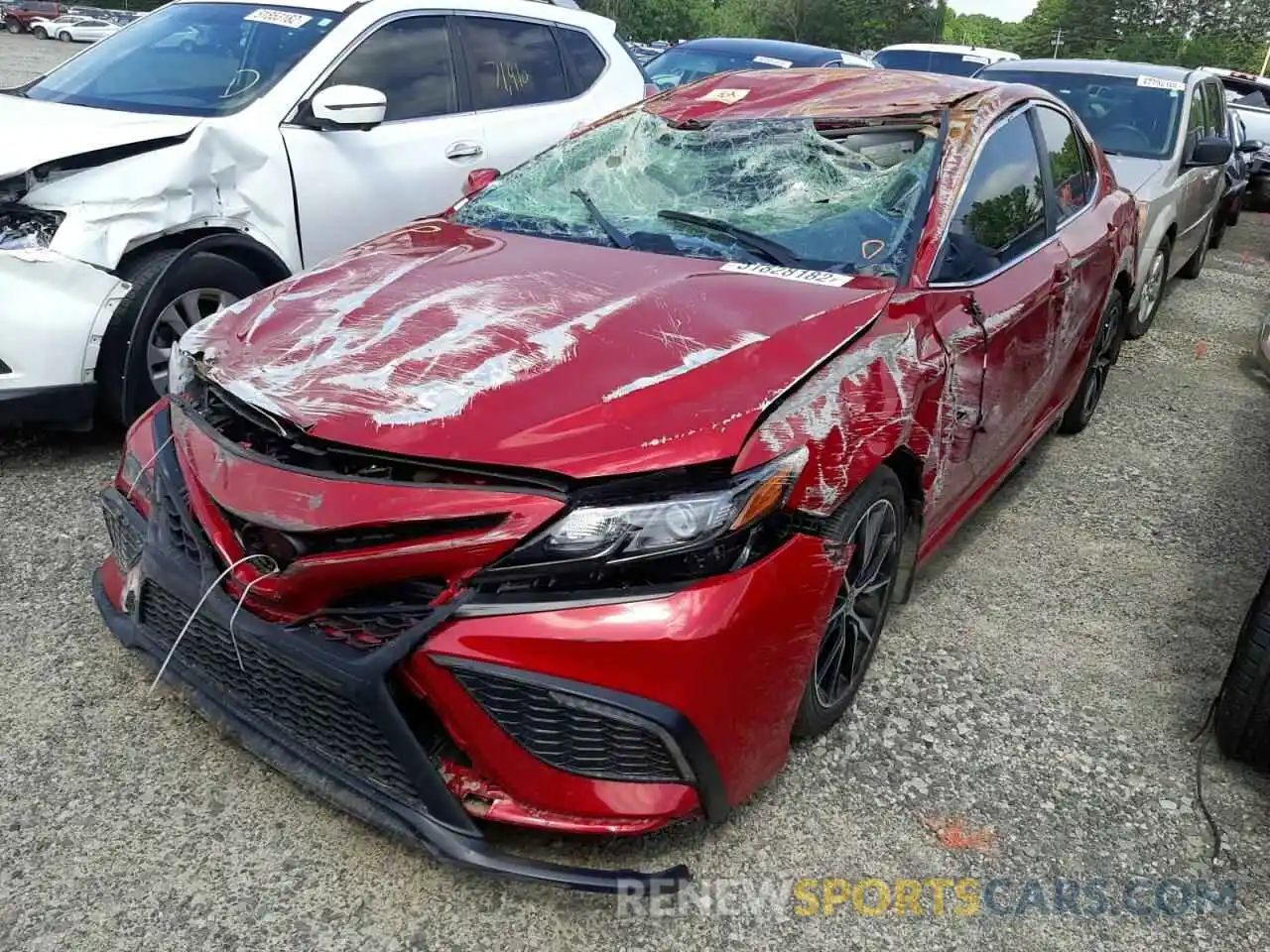 2 Photograph of a damaged car 4T1G11AK3NU019669 TOYOTA CAMRY 2022