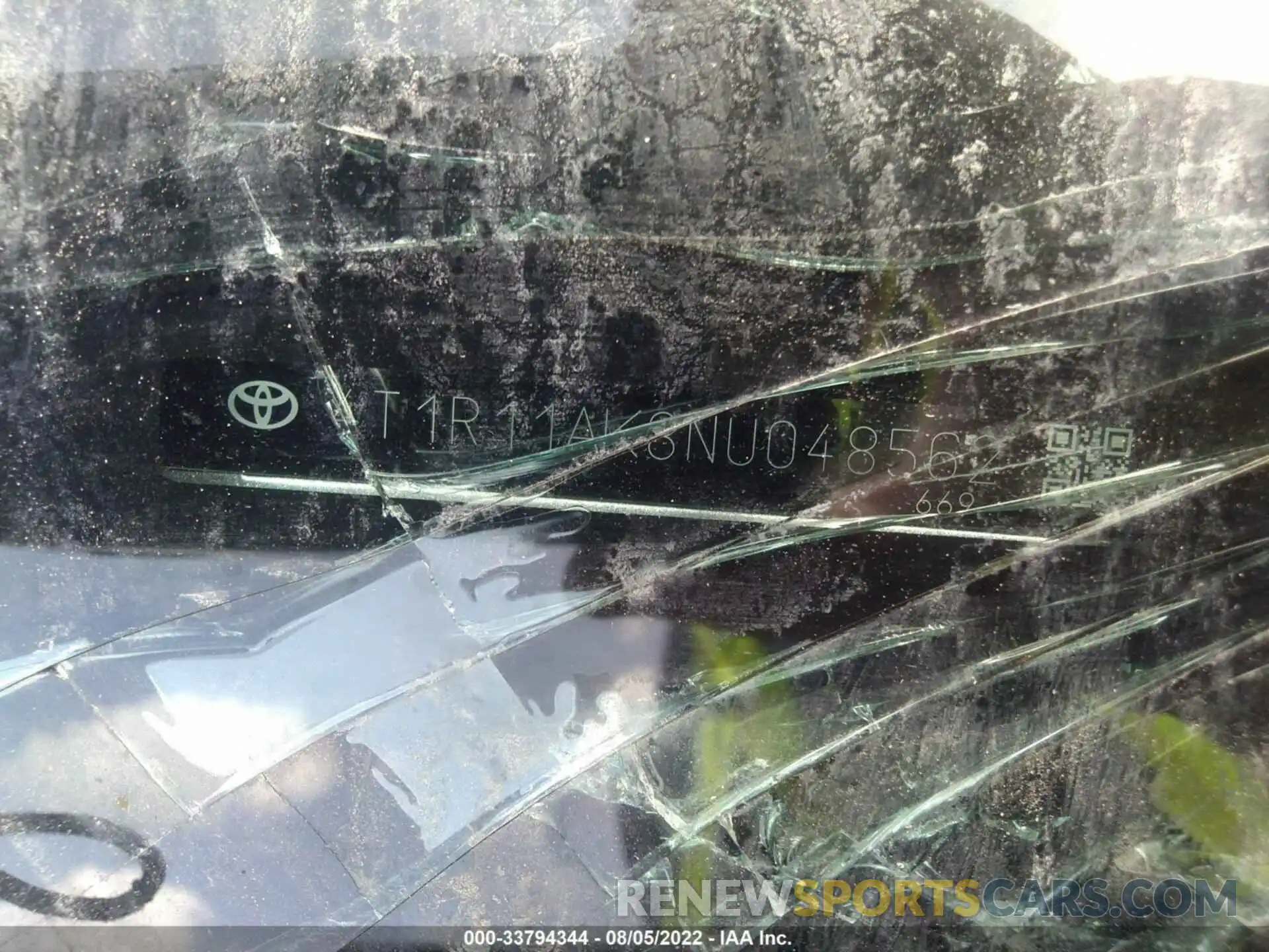 9 Photograph of a damaged car 4T1R11AK8NU048562 TOYOTA CAMRY 2022