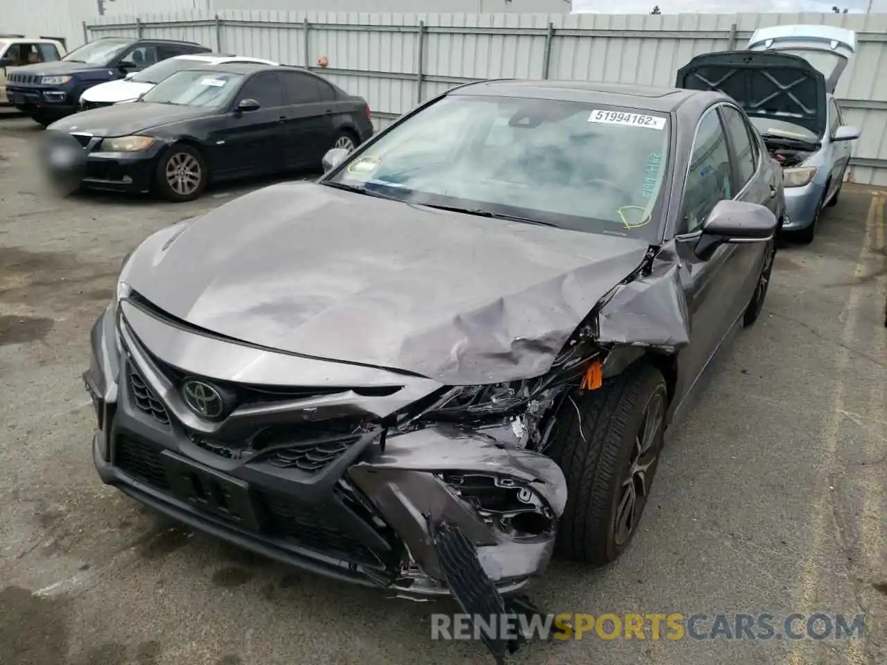 2 Photograph of a damaged car 4T1T11AK7NU657101 TOYOTA CAMRY 2022