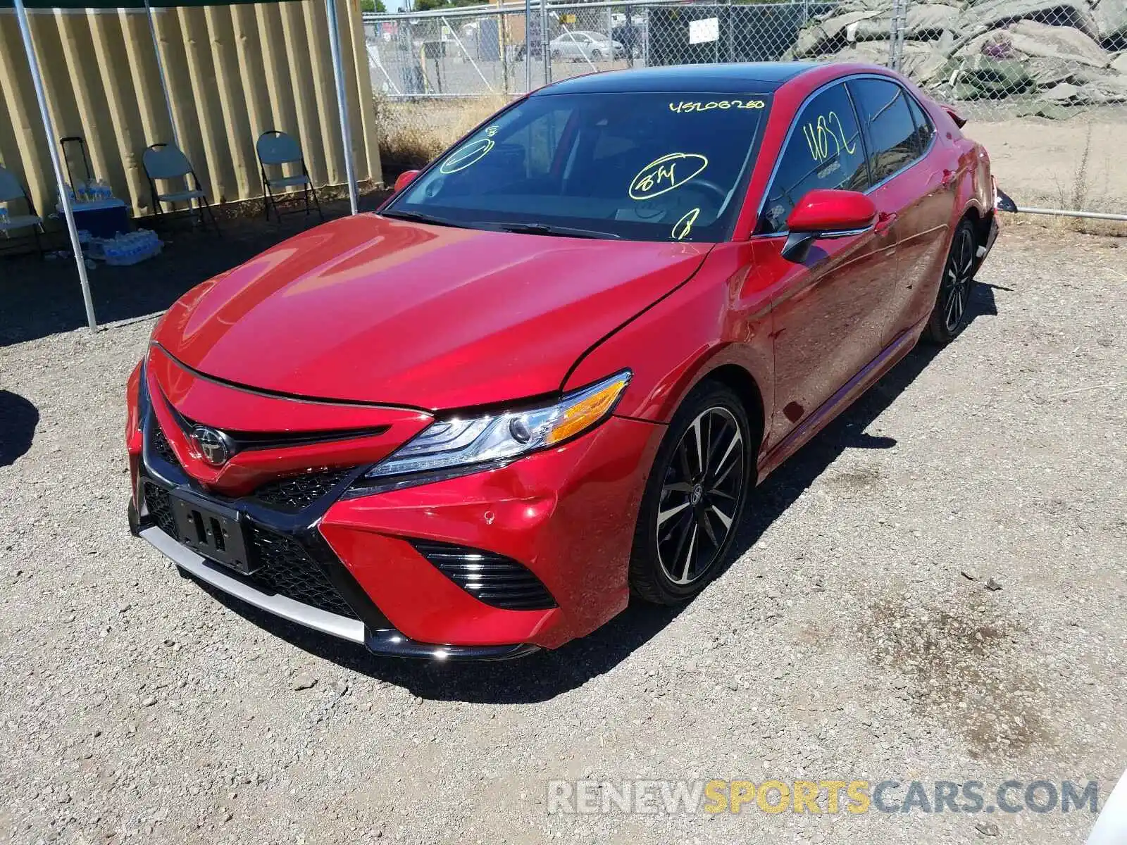 2 Photograph of a damaged car 4T1KZ1AK3LU037556 TOYOTA CAMRY TRD 2020