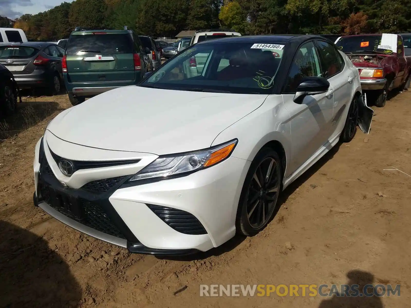 2 Photograph of a damaged car 4T1KZ1AKXLU039305 TOYOTA CAMRY TRD 2020