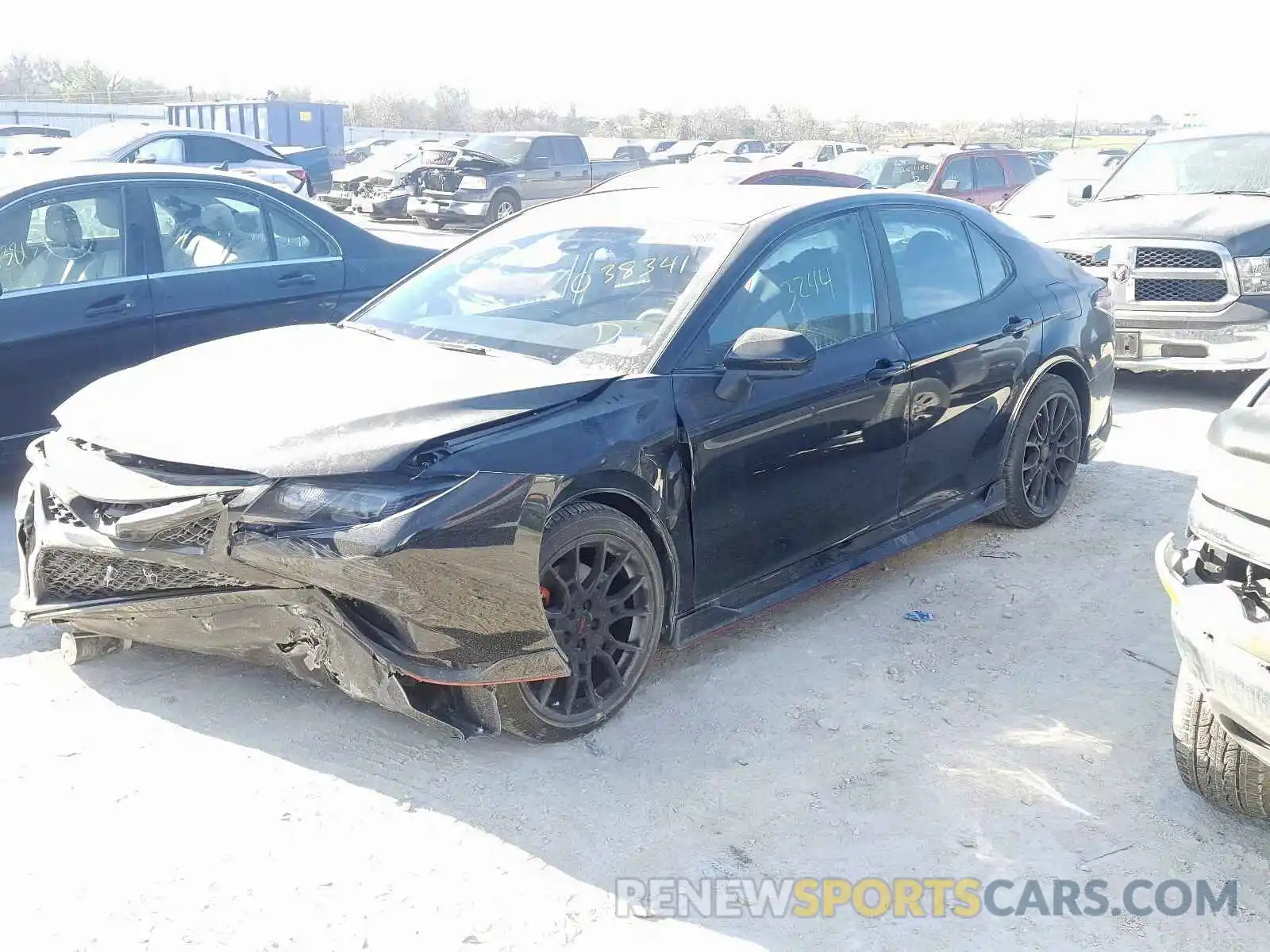 2 Photograph of a damaged car 4T1NZ1AK2LU038341 TOYOTA CAMRY TRD 2020