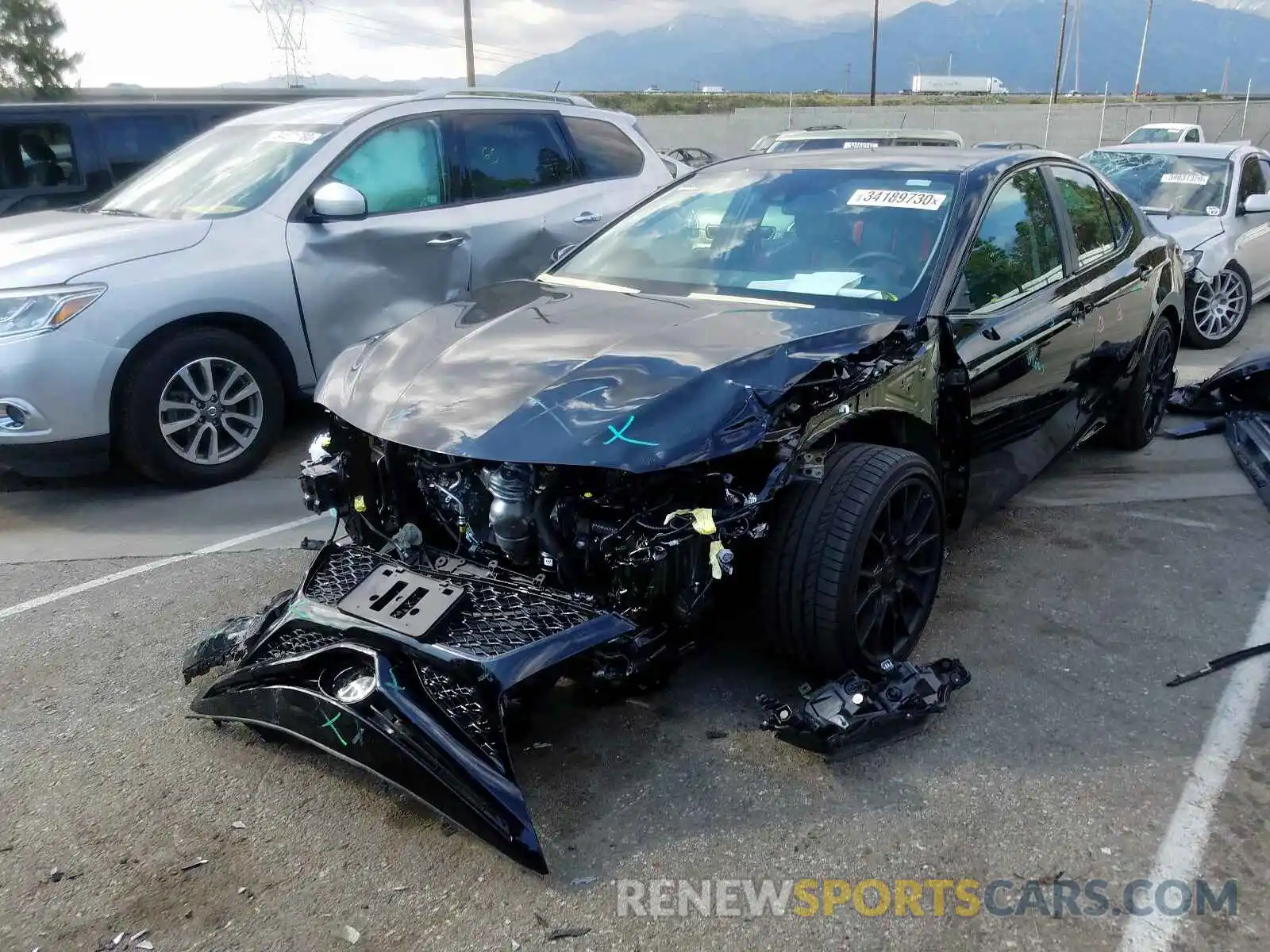 2 Photograph of a damaged car 4T1NZ1AK2LU038422 TOYOTA CAMRY TRD 2020