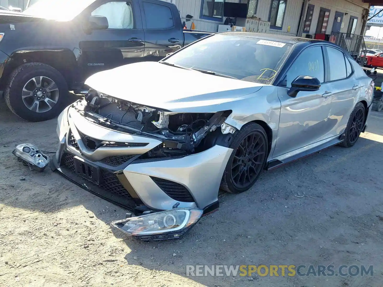 2 Photograph of a damaged car 4T1NZ1AK3LU036758 TOYOTA CAMRY TRD 2020