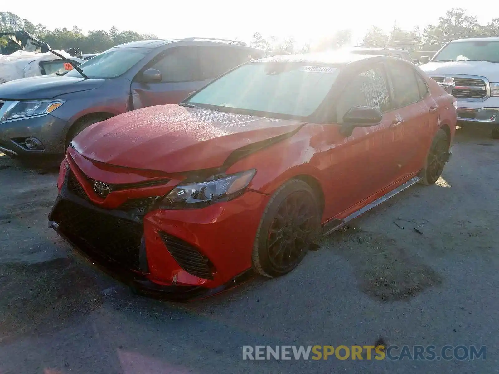 2 Photograph of a damaged car 4T1NZ1AK4LU035652 TOYOTA CAMRY TRD 2020