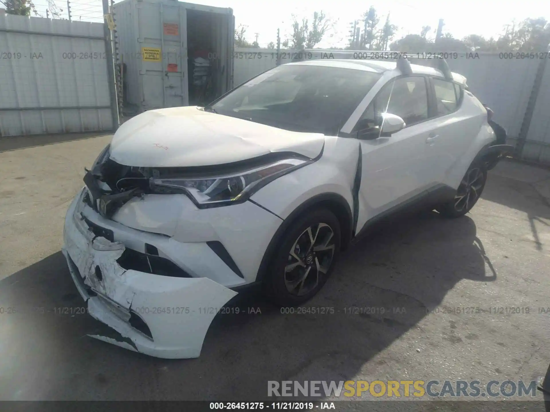 2 Фотография поврежденного автомобиля KTNKHMBX1K1061630 TOYOTA CHR 2019