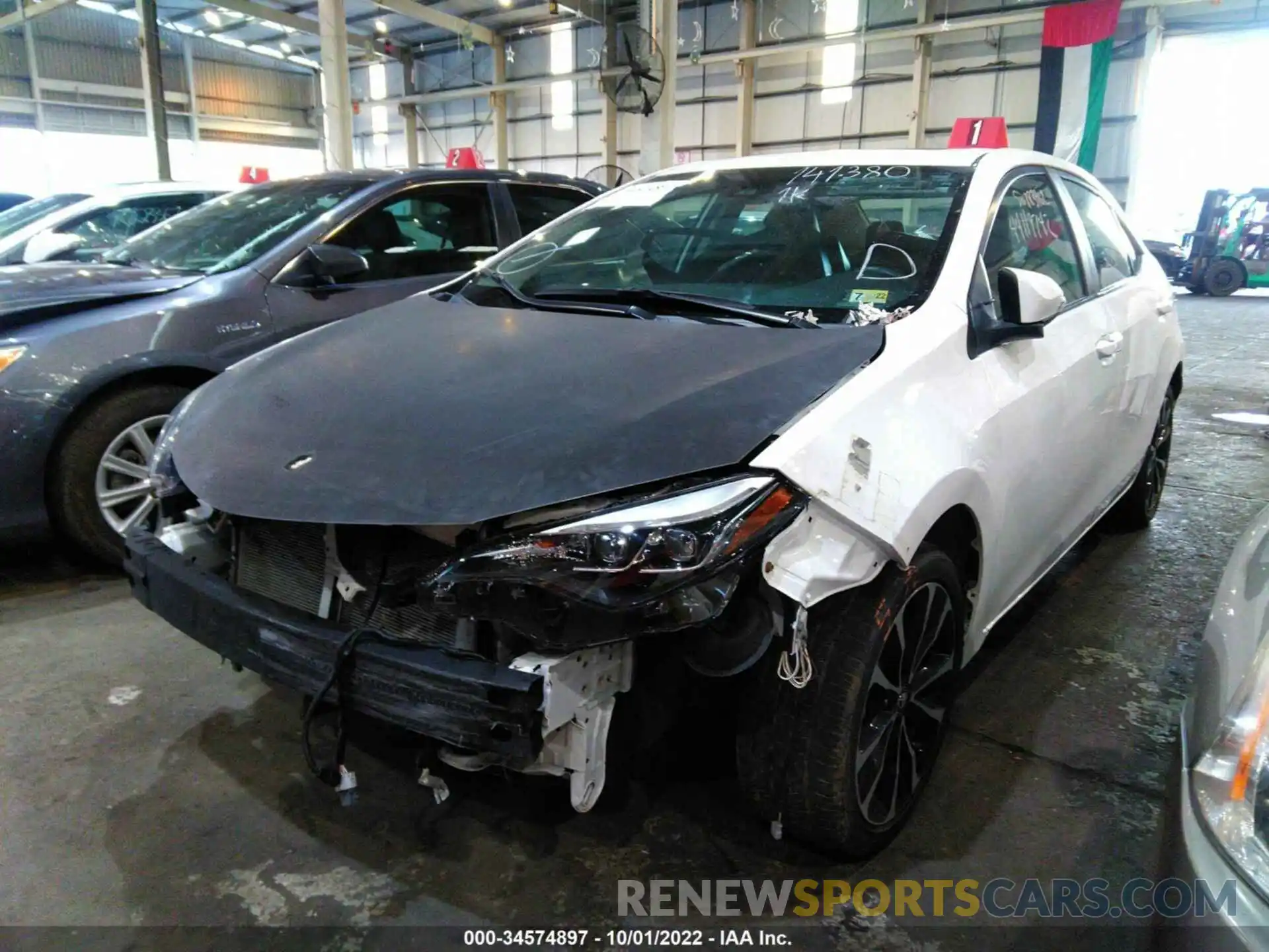 2 Photograph of a damaged car 001BURHE1KC141380 TOYOTA COROLLA 2019