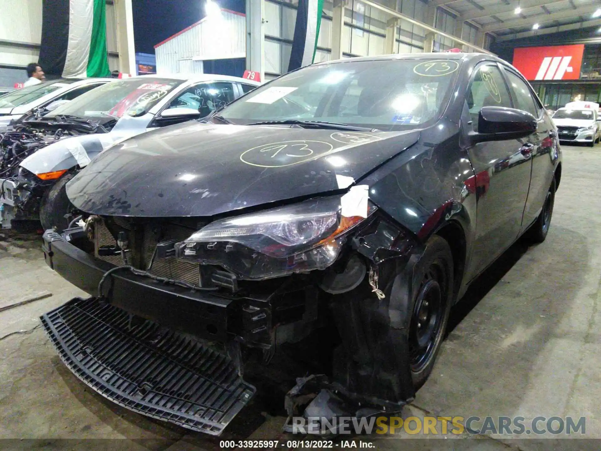 2 Photograph of a damaged car 001BURHE3KC165003 TOYOTA COROLLA 2019