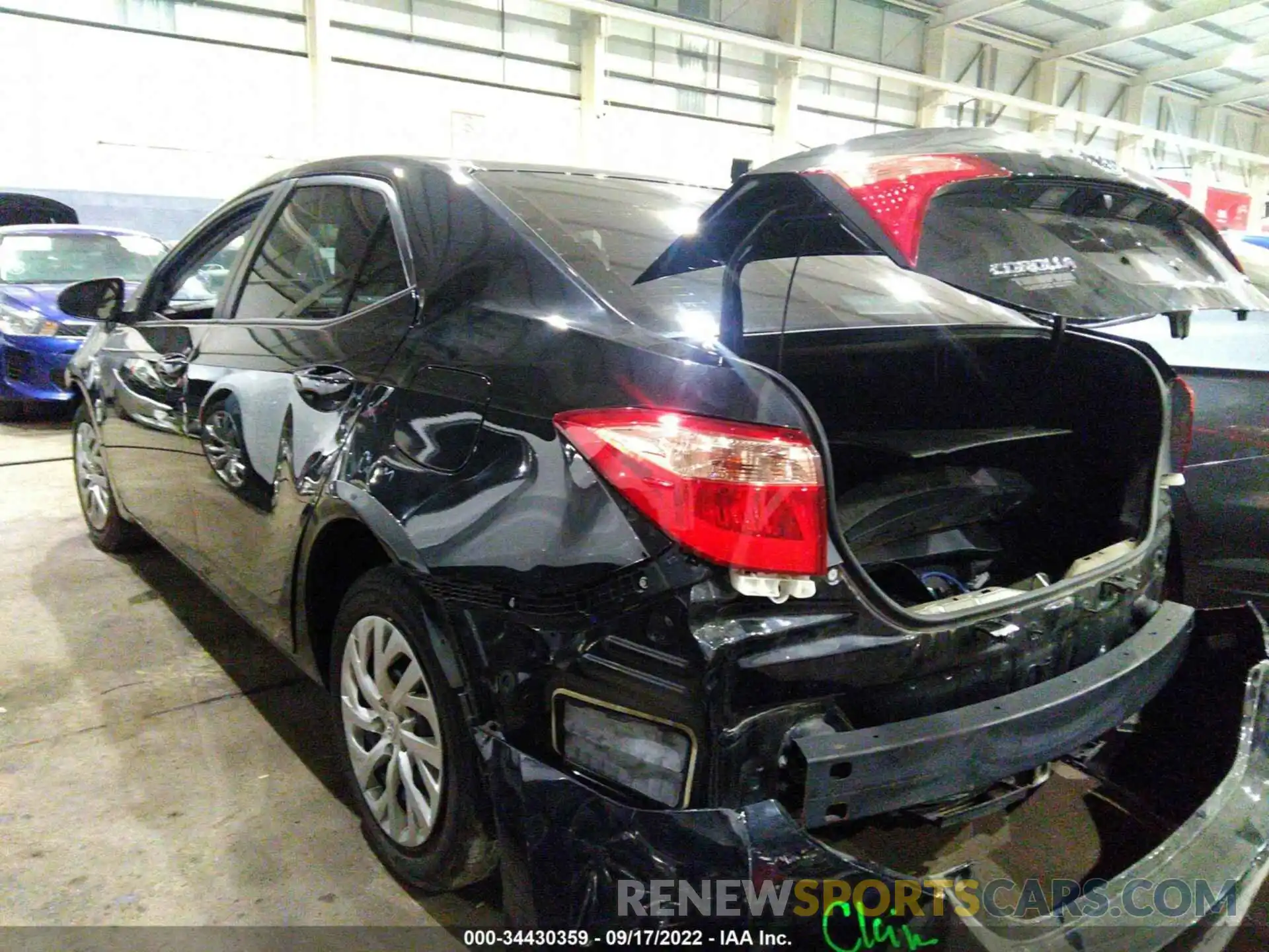 3 Photograph of a damaged car 001BURHE4KC158836 TOYOTA COROLLA 2019