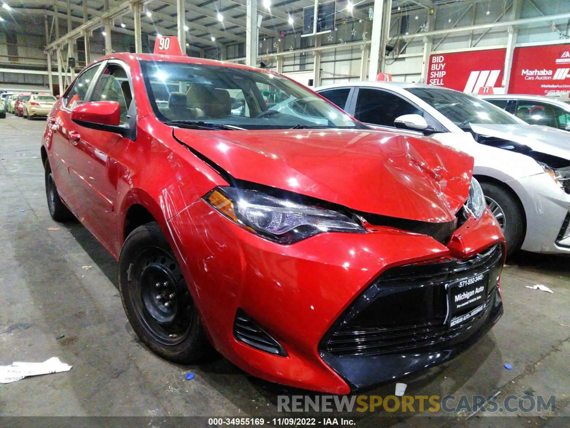 1 Photograph of a damaged car 001BURHE8KC221064 TOYOTA COROLLA 2019