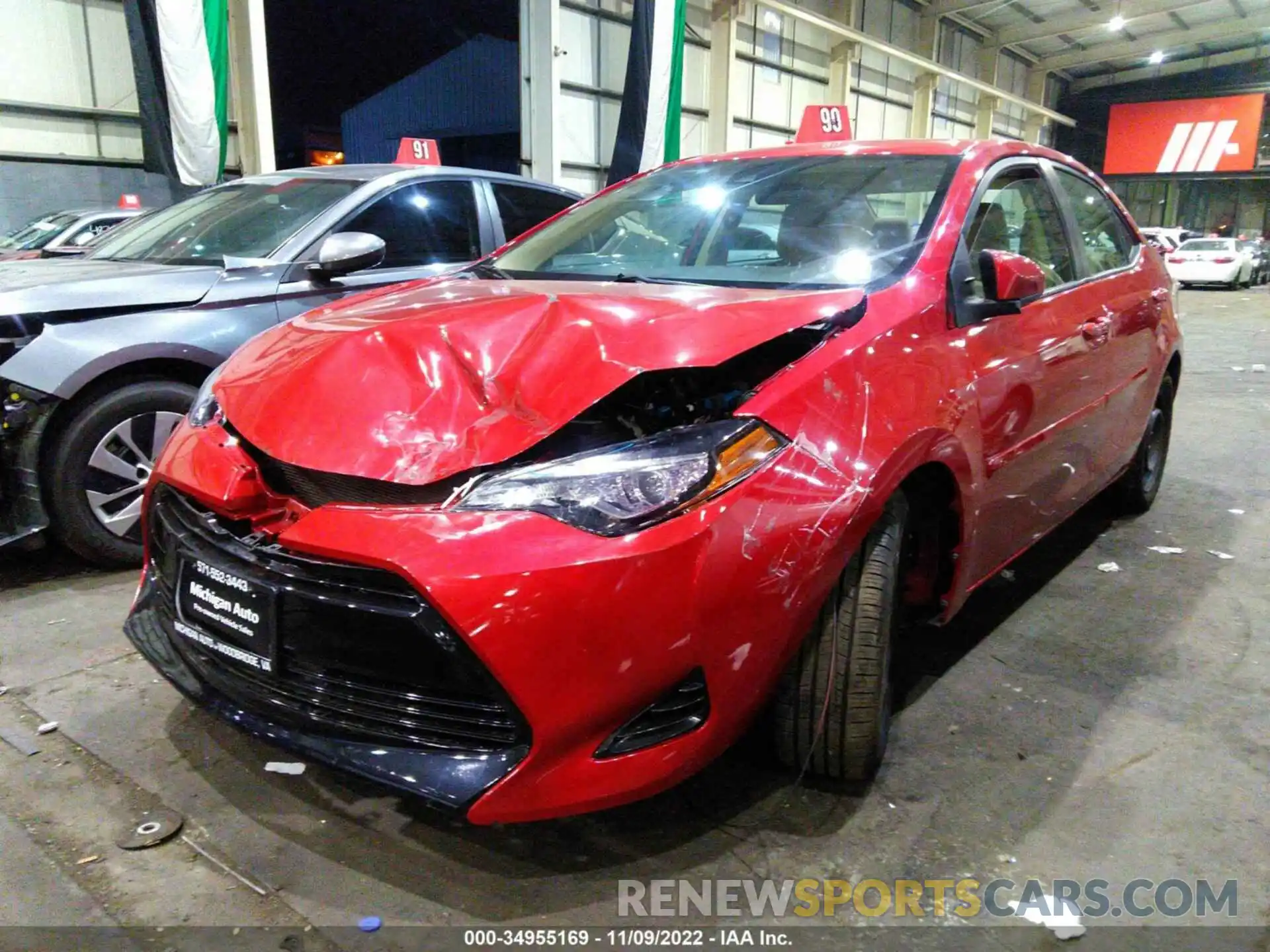 2 Photograph of a damaged car 001BURHE8KC221064 TOYOTA COROLLA 2019