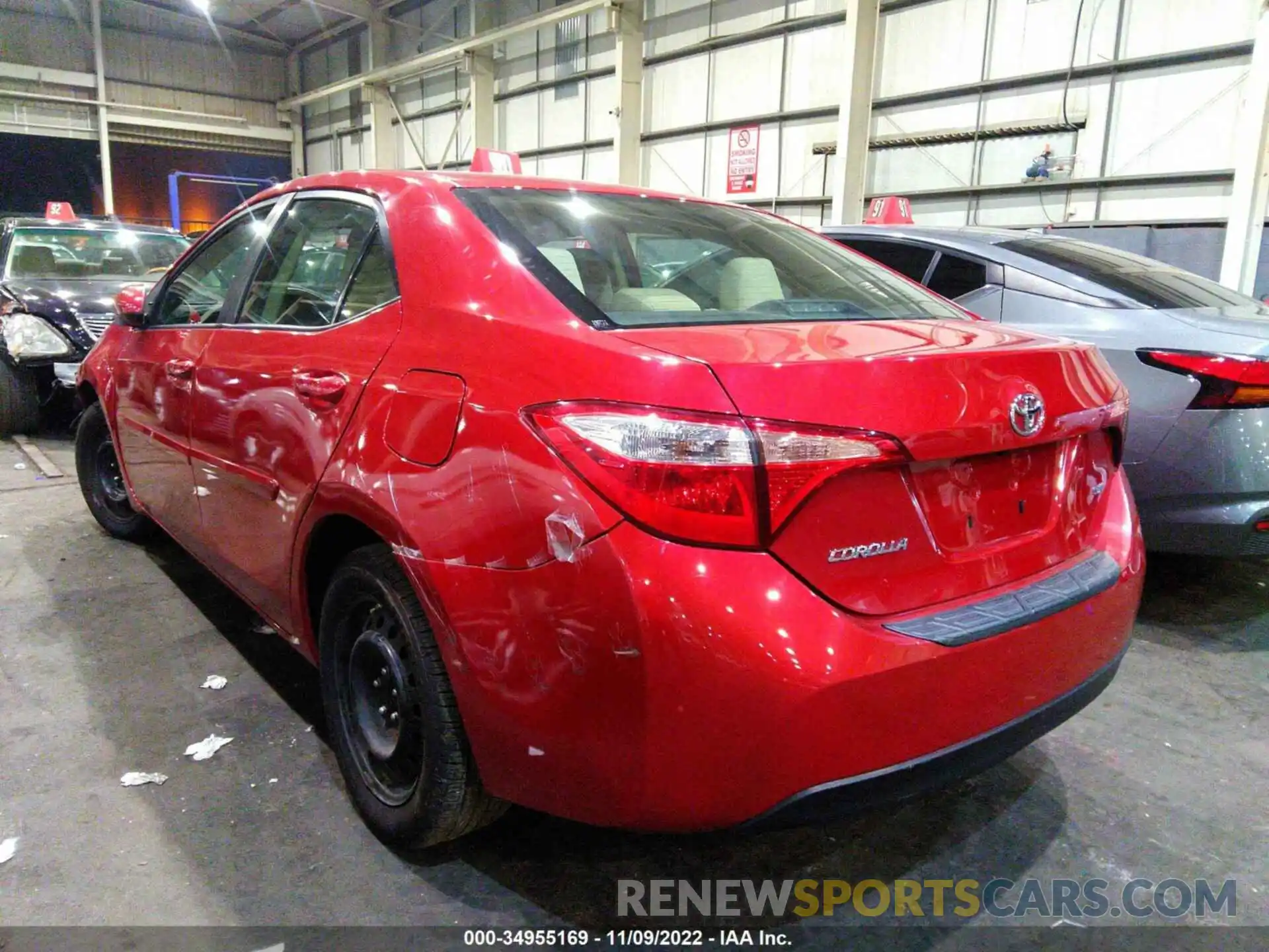 3 Photograph of a damaged car 001BURHE8KC221064 TOYOTA COROLLA 2019