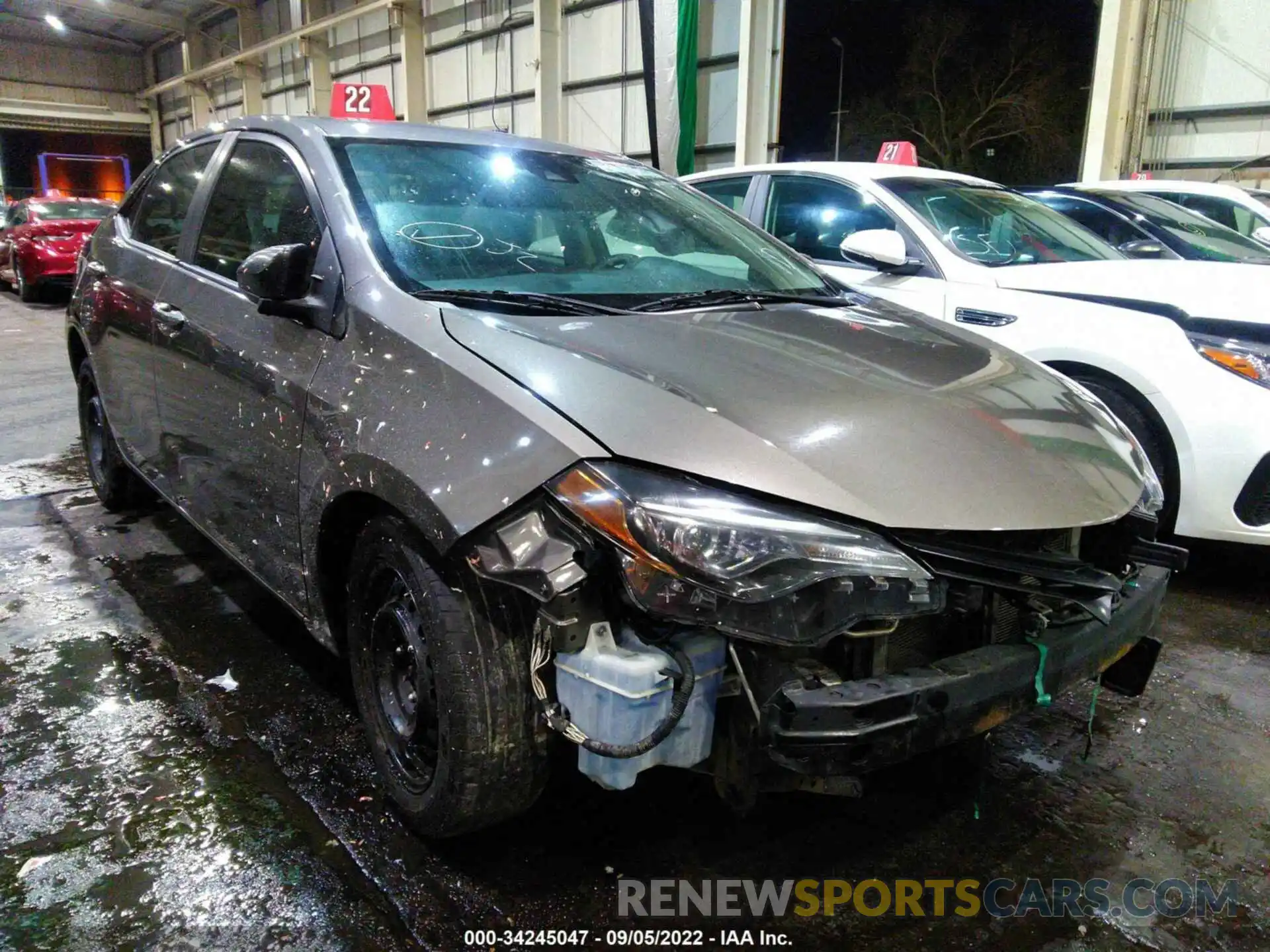 1 Photograph of a damaged car 001BURHE9KC212180 TOYOTA COROLLA 2019