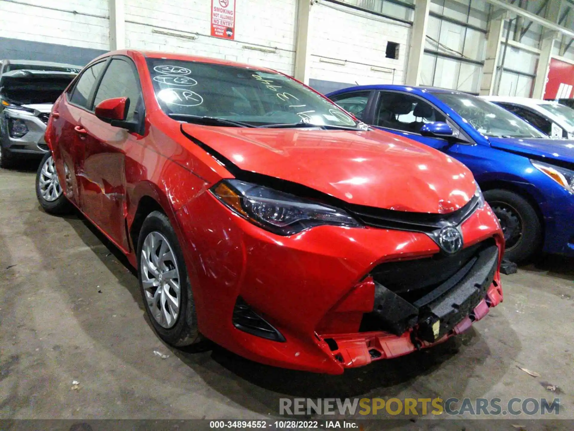 1 Photograph of a damaged car 00FBURHE2KP913949 TOYOTA COROLLA 2019