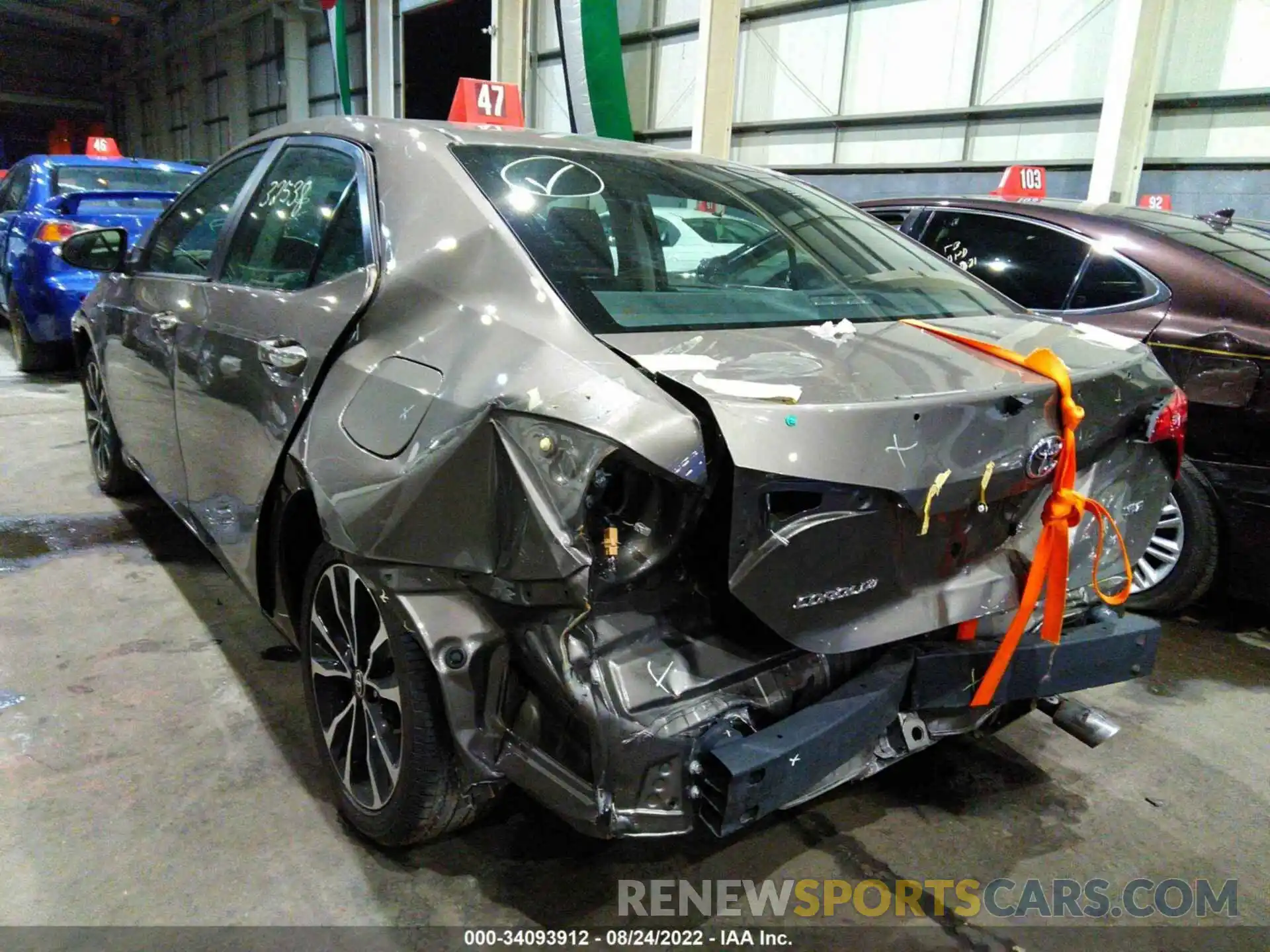 3 Photograph of a damaged car 00FBURHE9KP877158 TOYOTA COROLLA 2019