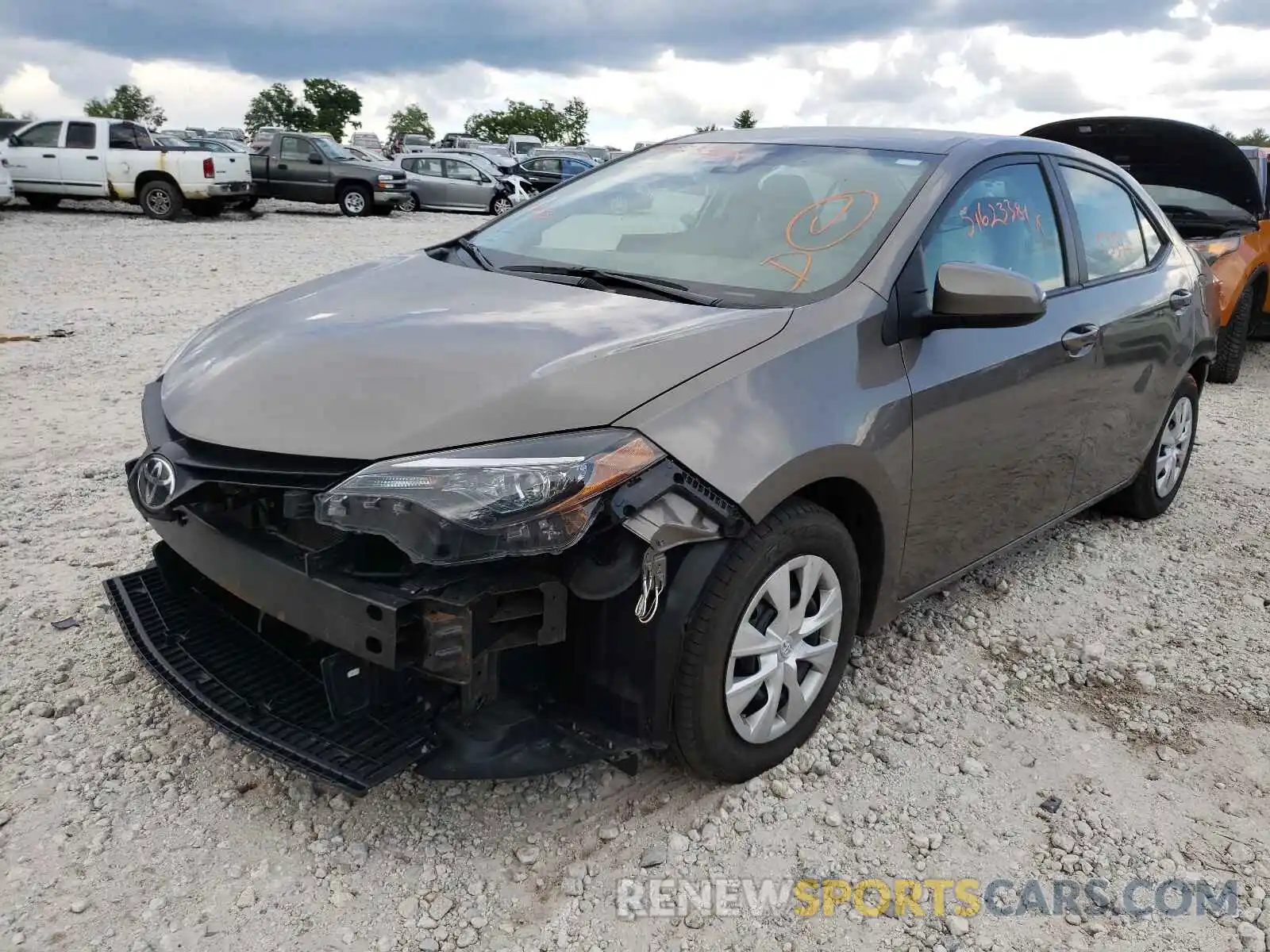 2 Photograph of a damaged car 2T1BPRHE0KC163734 TOYOTA COROLLA 2019