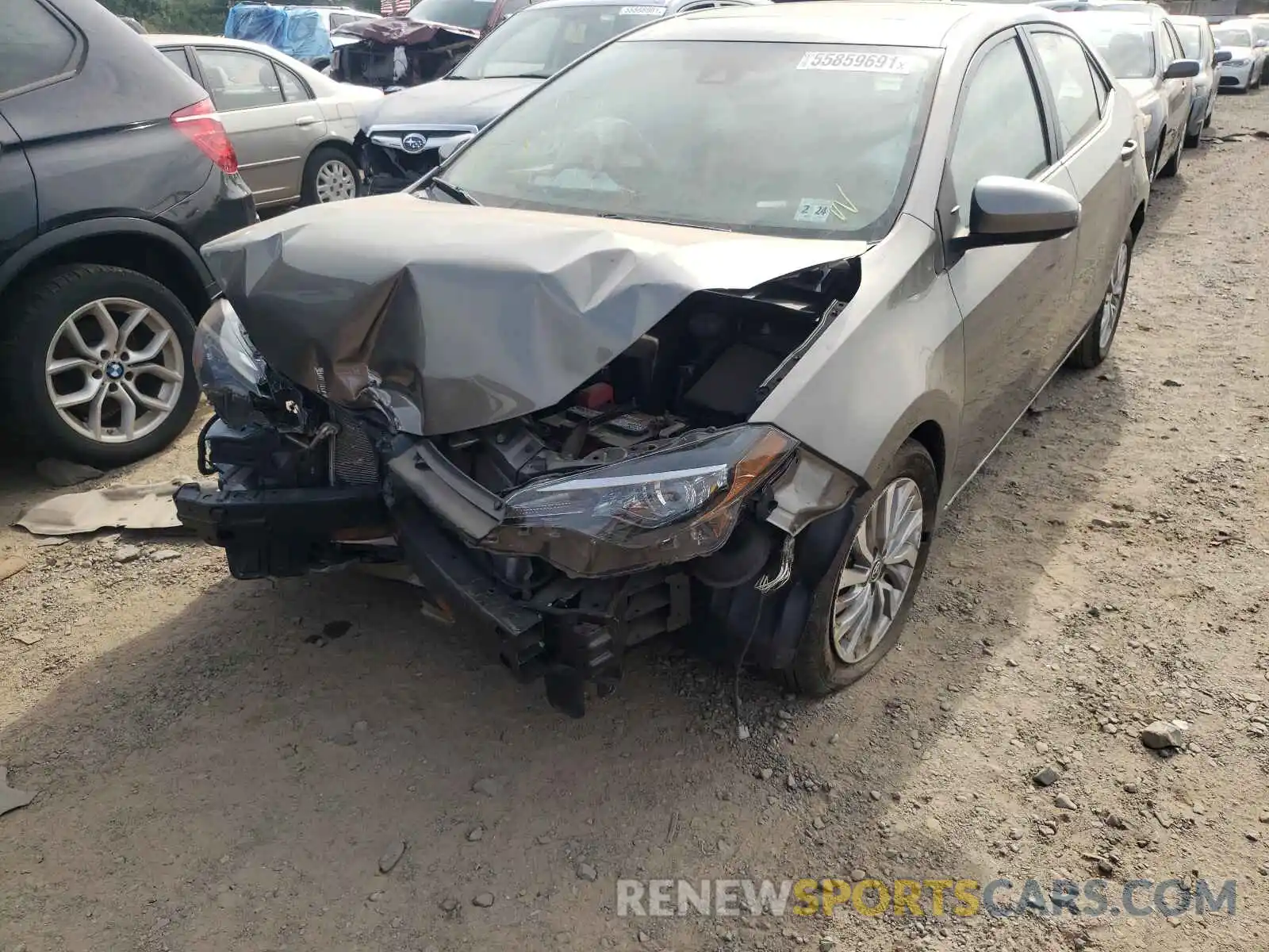 2 Photograph of a damaged car 2T1BPRHE9KC138766 TOYOTA COROLLA 2019