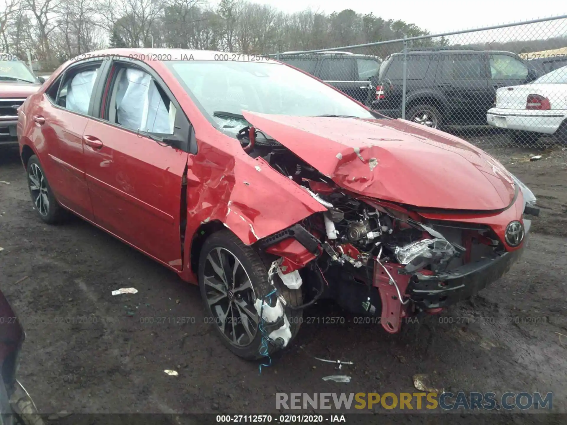 1 Photograph of a damaged car 2T1BURHE0KC127714 TOYOTA COROLLA 2019