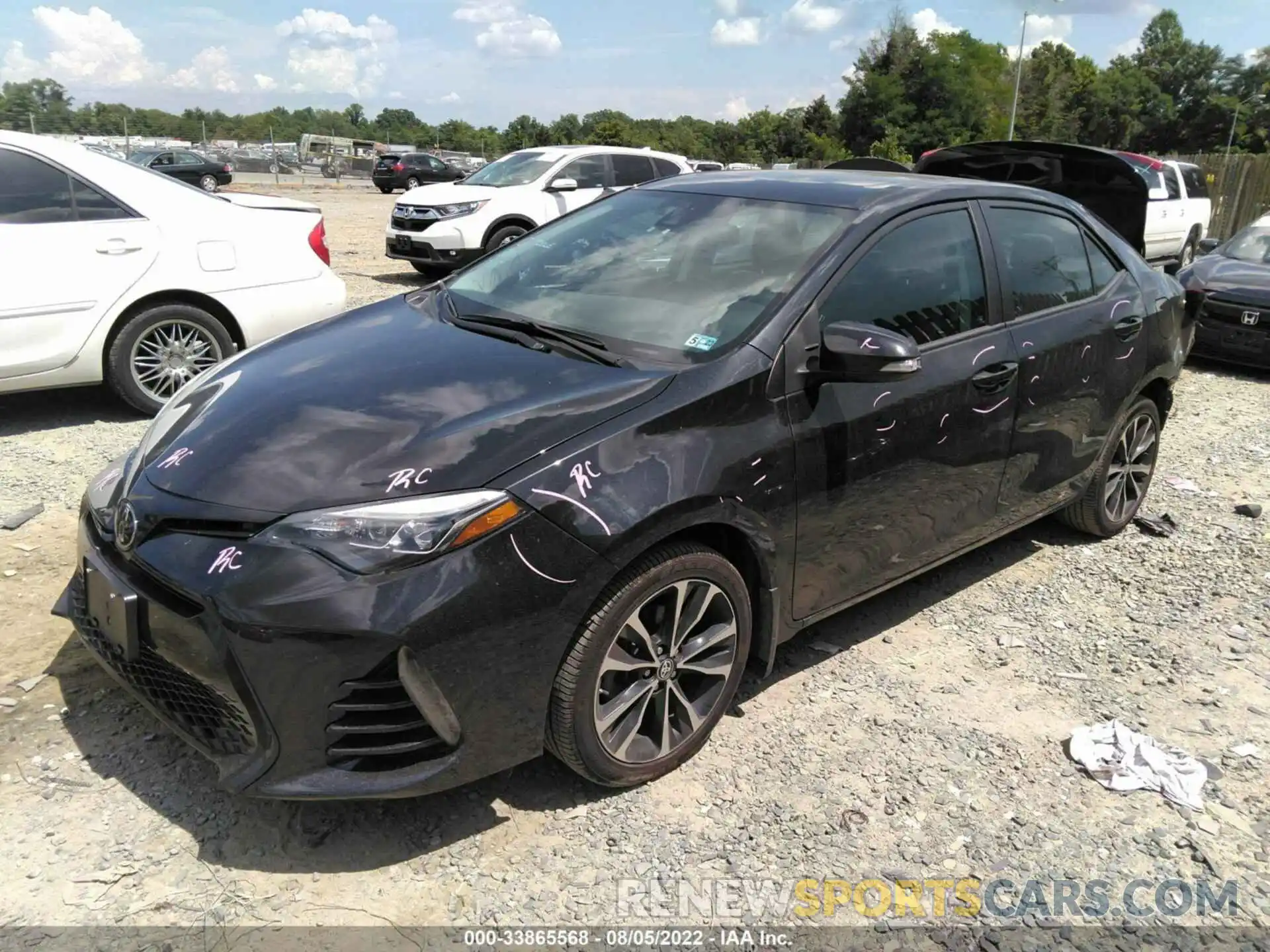 2 Photograph of a damaged car 2T1BURHE0KC127860 TOYOTA COROLLA 2019