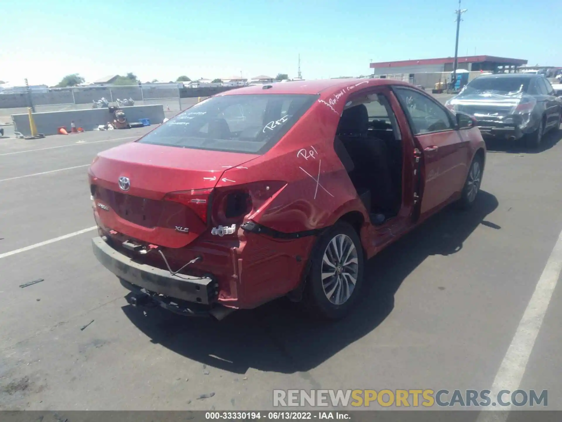 6 Photograph of a damaged car 2T1BURHE0KC128409 TOYOTA COROLLA 2019