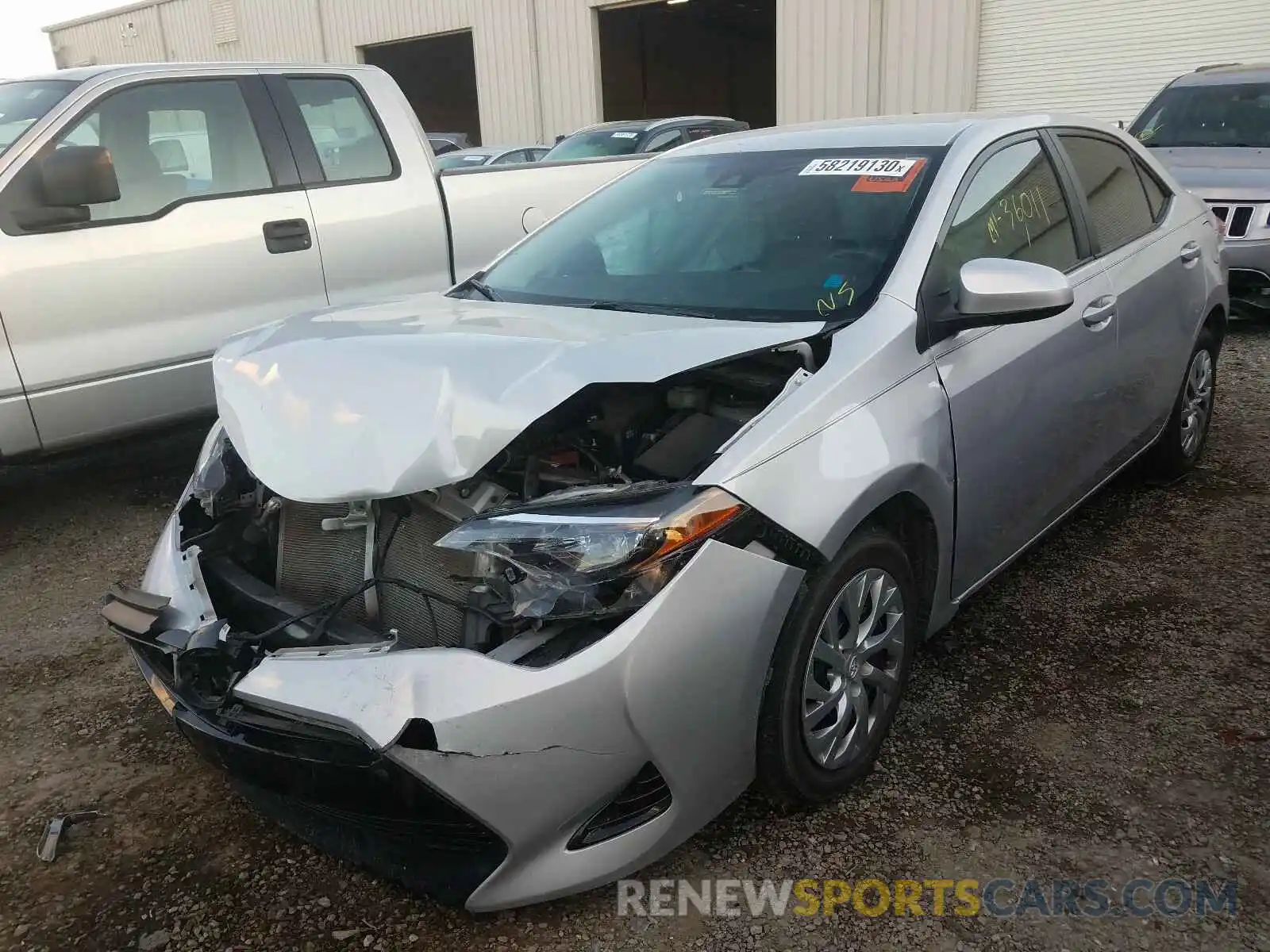 2 Photograph of a damaged car 2T1BURHE0KC128829 TOYOTA COROLLA 2019