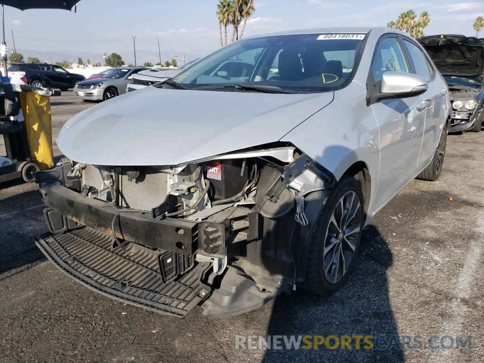 2 Photograph of a damaged car 2T1BURHE0KC130256 TOYOTA COROLLA 2019