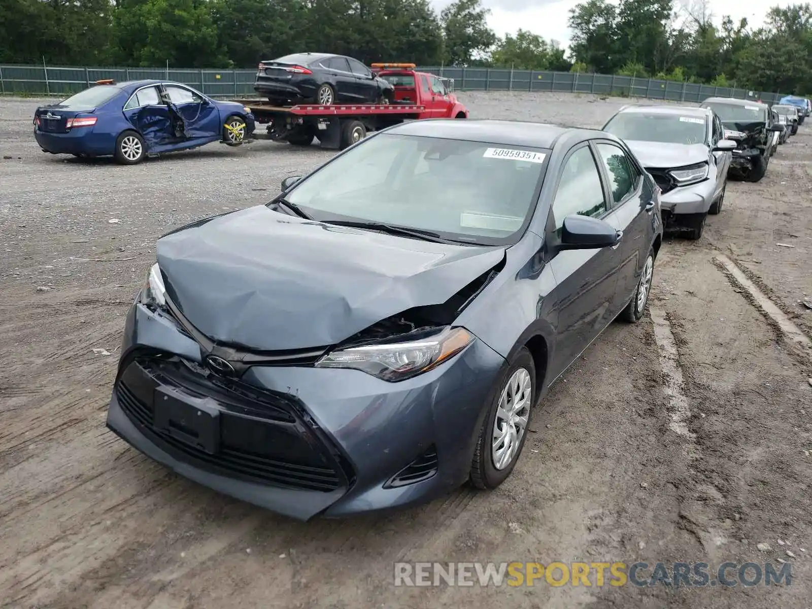 2 Photograph of a damaged car 2T1BURHE0KC132363 TOYOTA COROLLA 2019