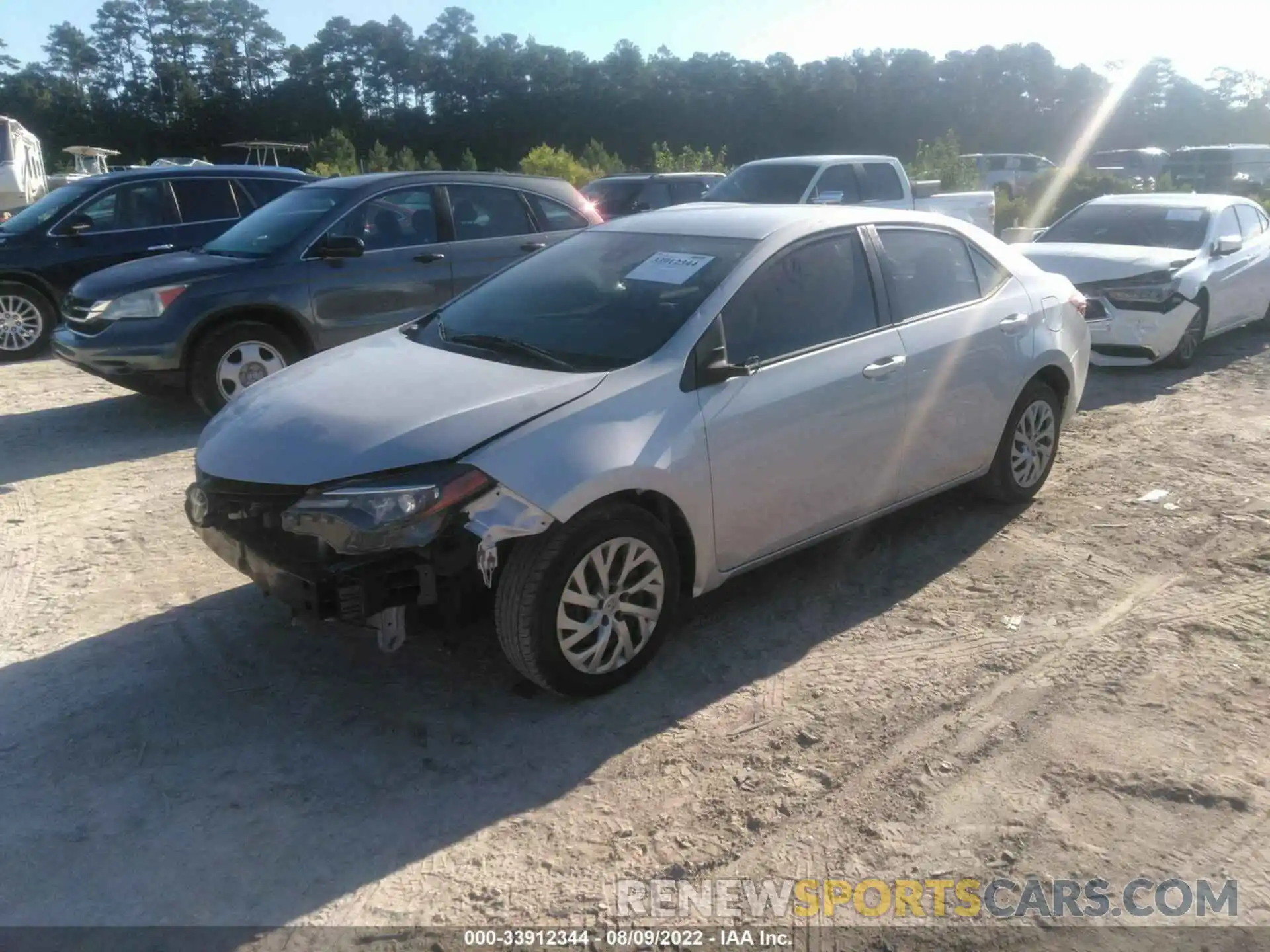 2 Photograph of a damaged car 2T1BURHE0KC132637 TOYOTA COROLLA 2019