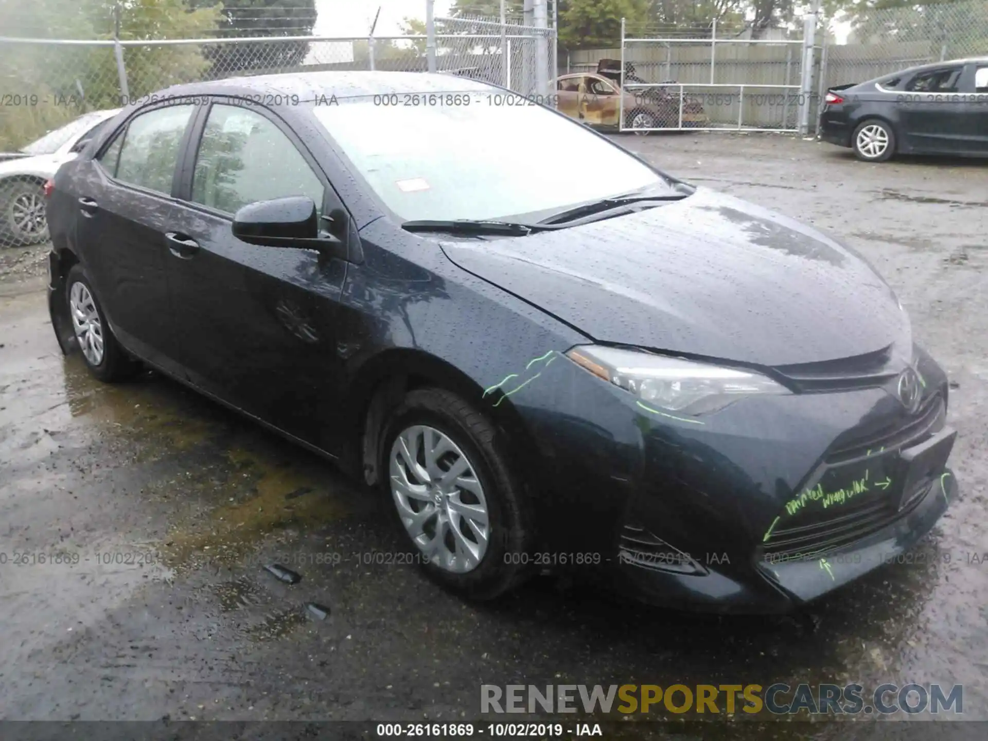 1 Photograph of a damaged car 2T1BURHE0KC133027 TOYOTA COROLLA 2019