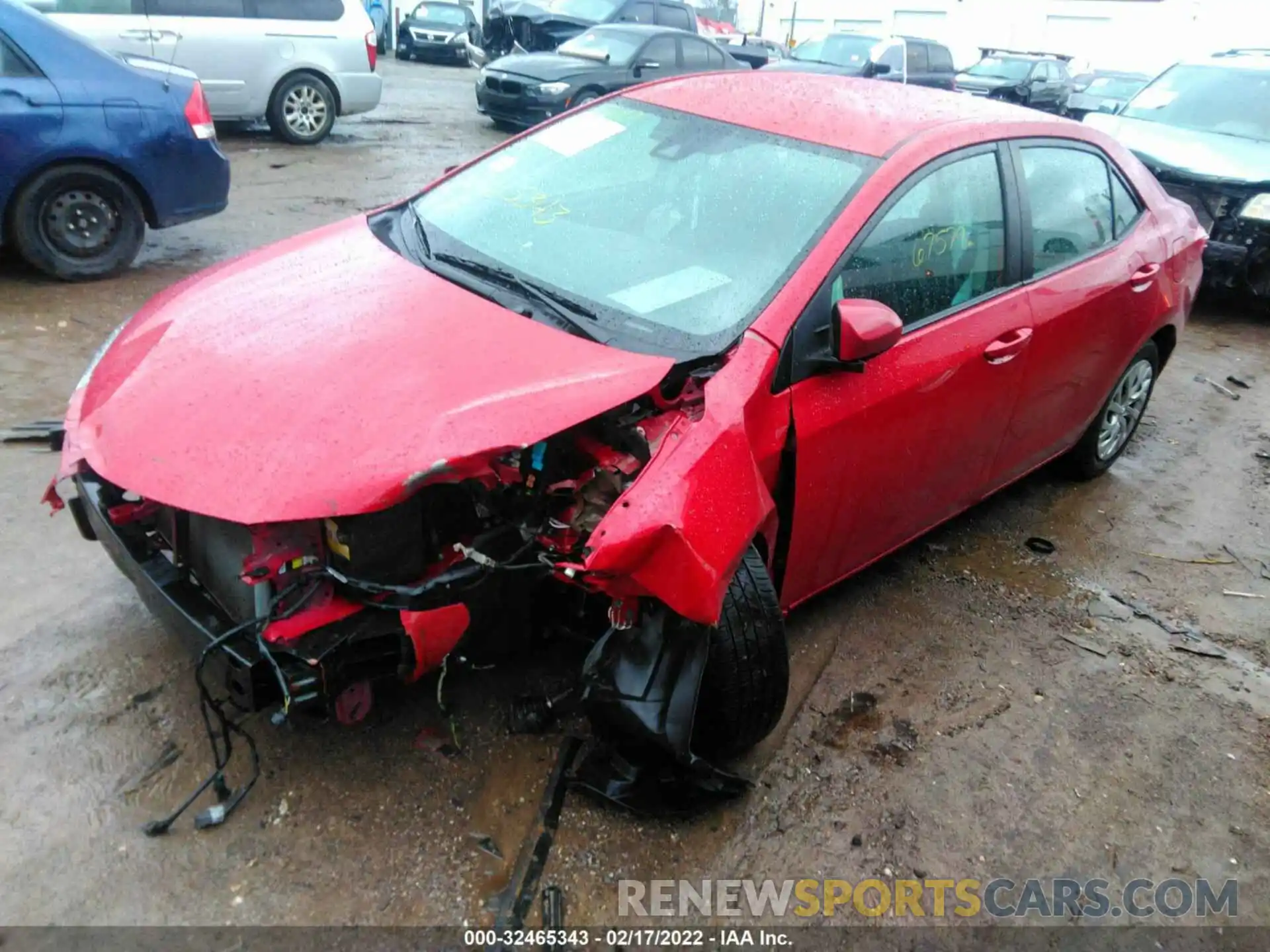 2 Photograph of a damaged car 2T1BURHE0KC133187 TOYOTA COROLLA 2019