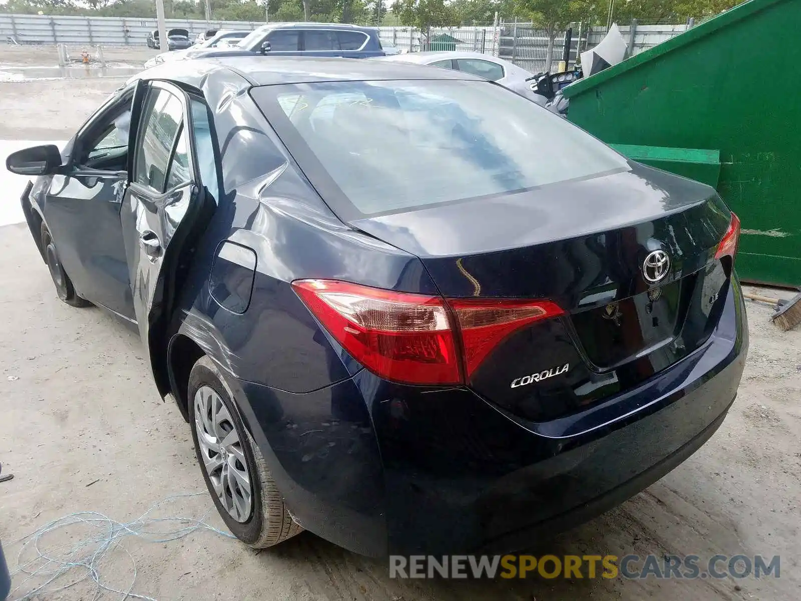 3 Photograph of a damaged car 2T1BURHE0KC133593 TOYOTA COROLLA 2019