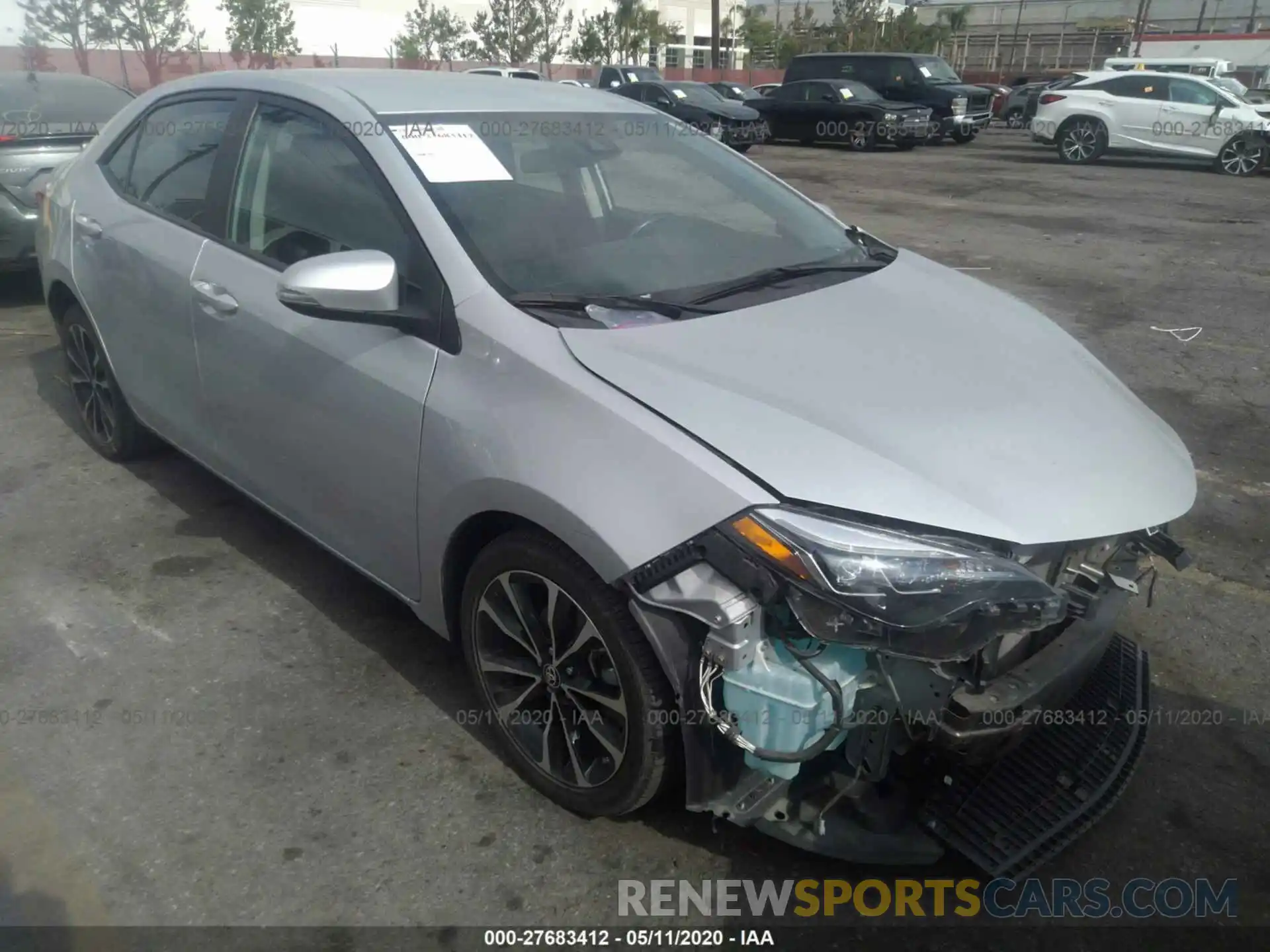 1 Photograph of a damaged car 2T1BURHE0KC133979 TOYOTA COROLLA 2019