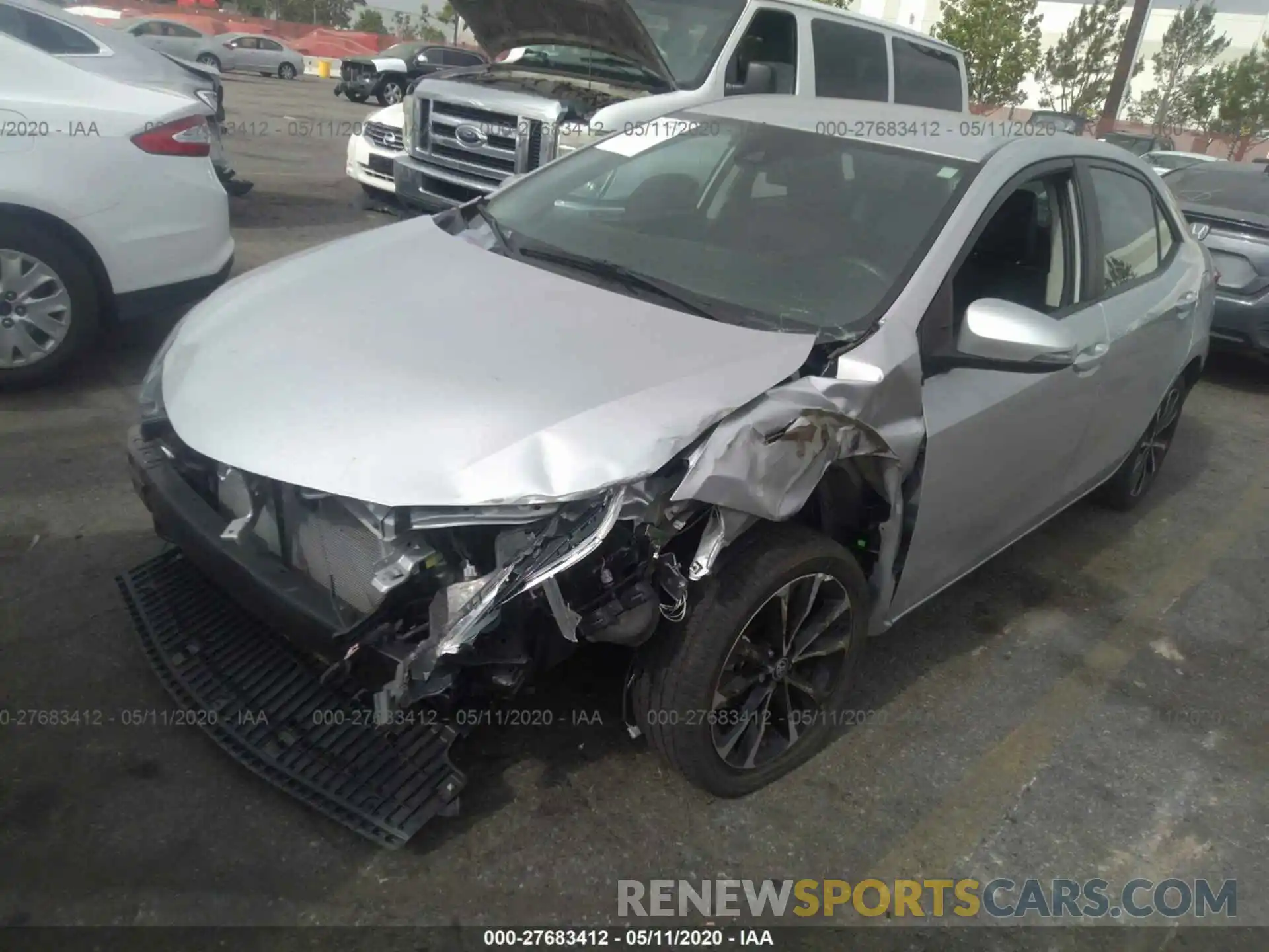 2 Photograph of a damaged car 2T1BURHE0KC133979 TOYOTA COROLLA 2019