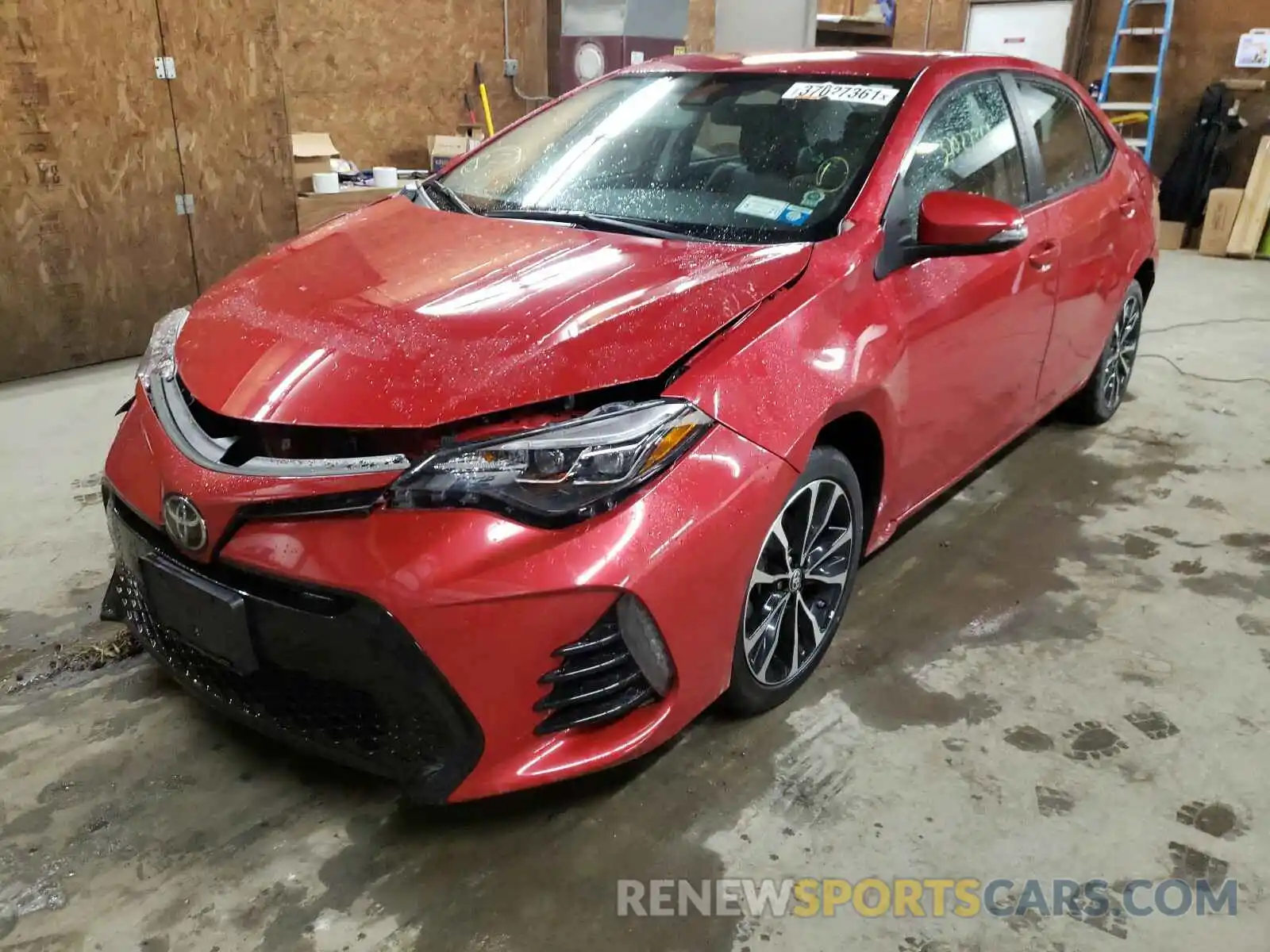 2 Photograph of a damaged car 2T1BURHE0KC134338 TOYOTA COROLLA 2019