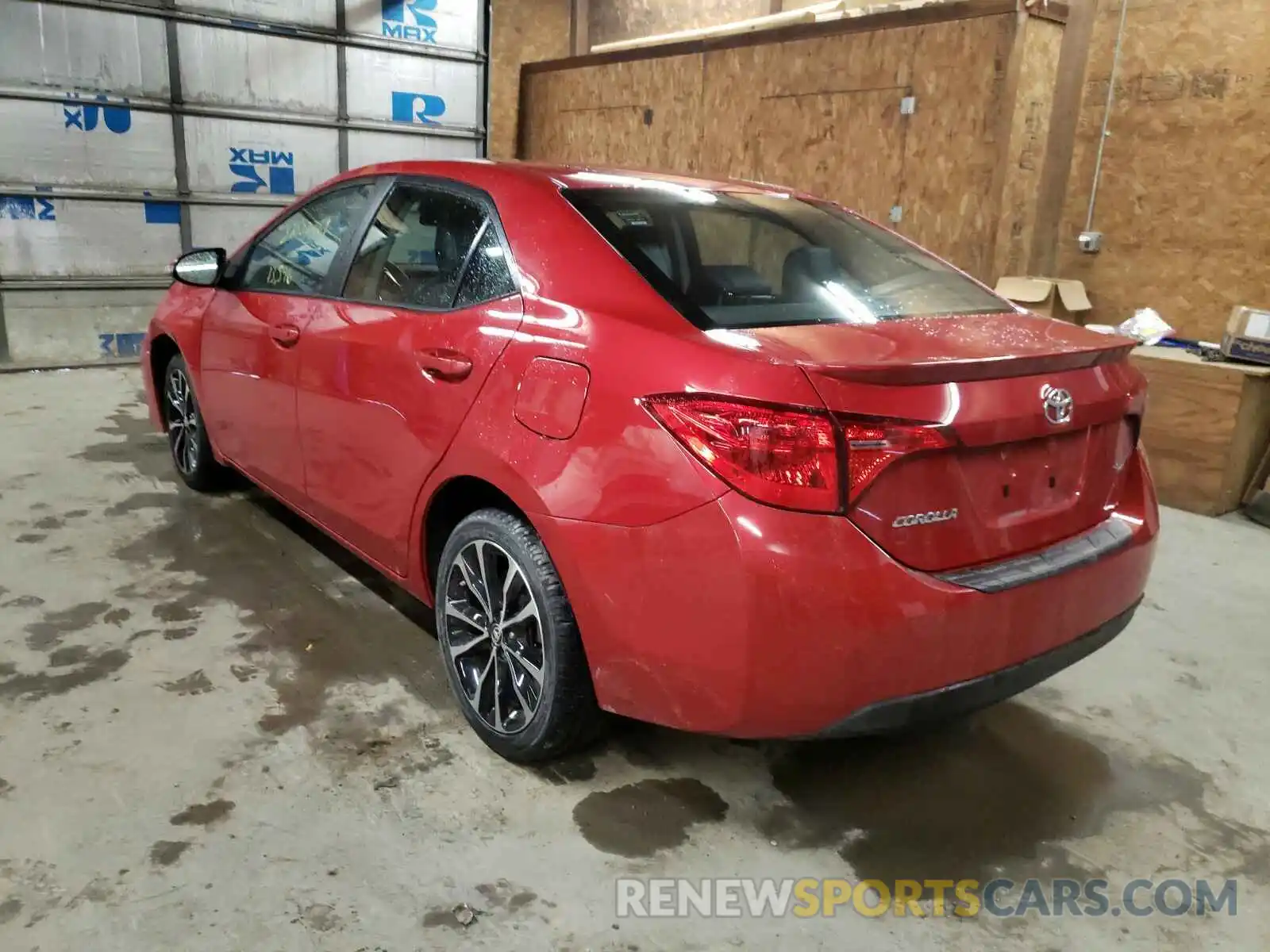 3 Photograph of a damaged car 2T1BURHE0KC134338 TOYOTA COROLLA 2019