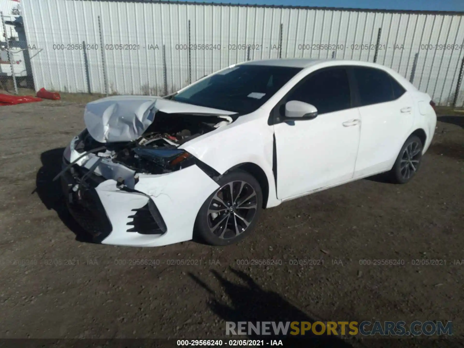 2 Photograph of a damaged car 2T1BURHE0KC135618 TOYOTA COROLLA 2019