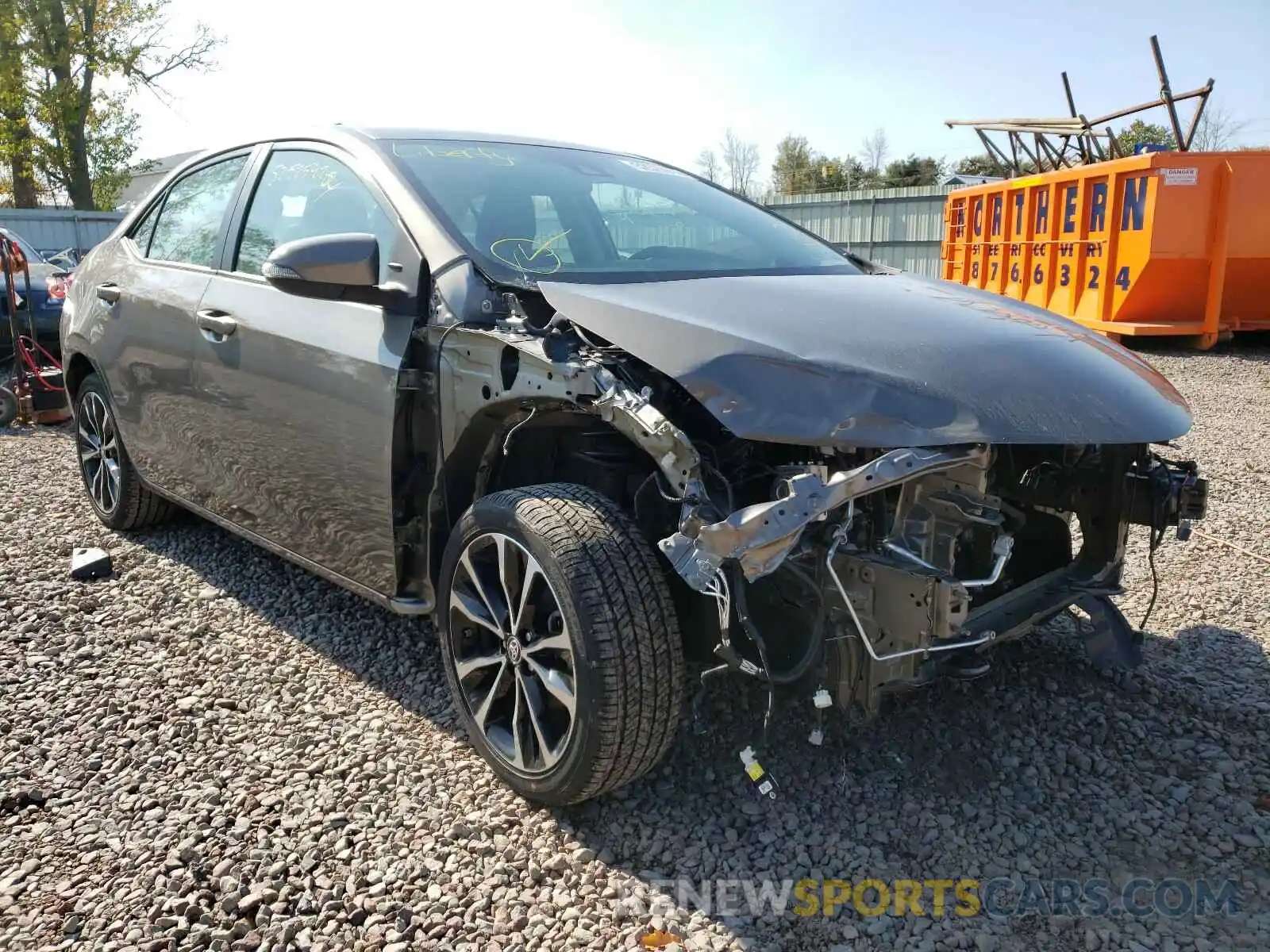 1 Photograph of a damaged car 2T1BURHE0KC135747 TOYOTA COROLLA 2019