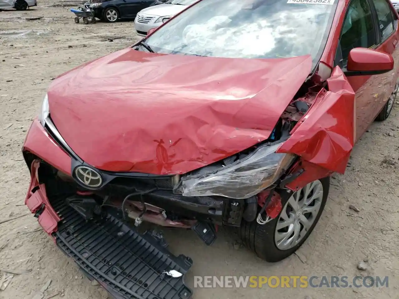 9 Photograph of a damaged car 2T1BURHE0KC137952 TOYOTA COROLLA 2019