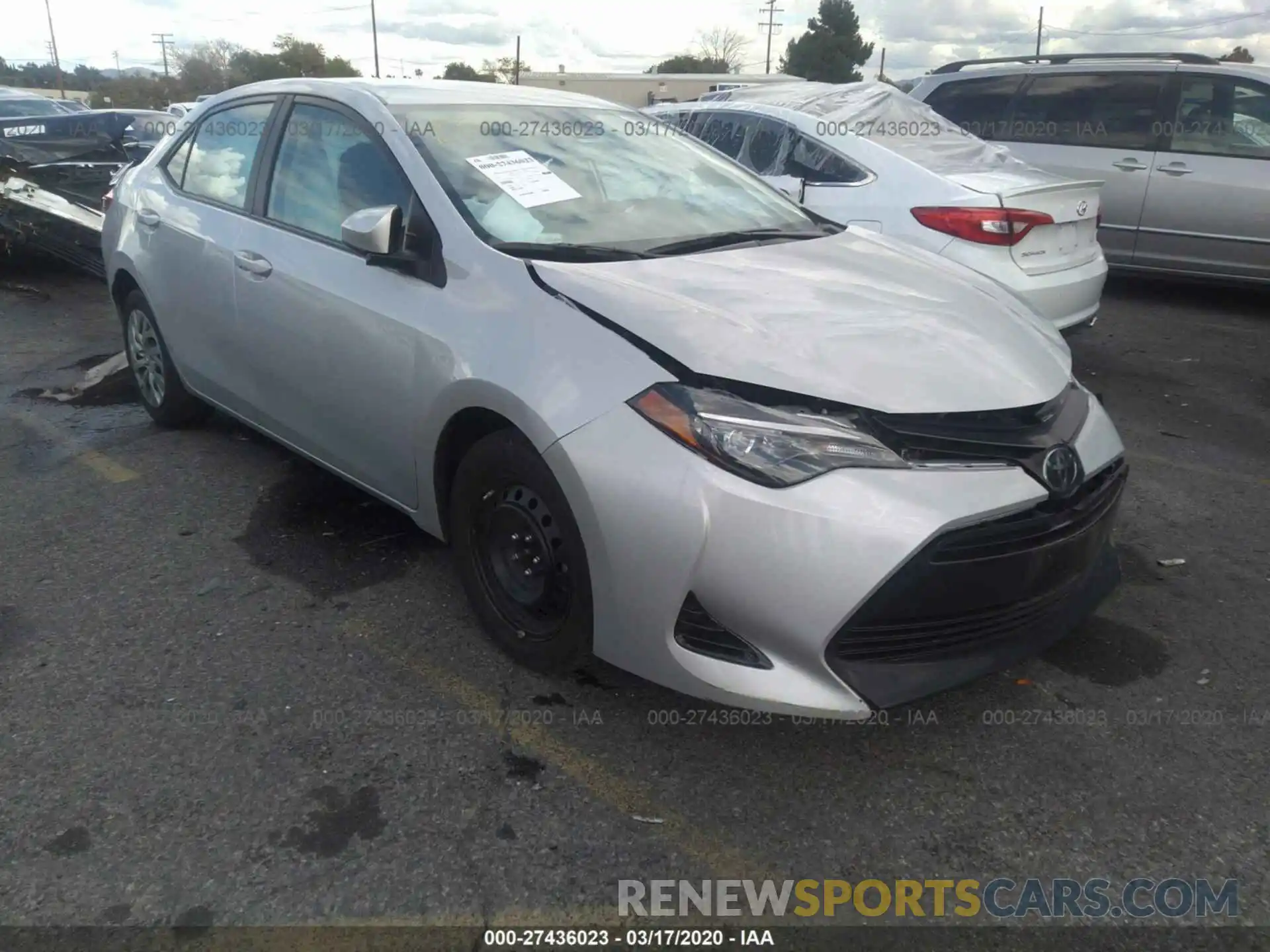 1 Photograph of a damaged car 2T1BURHE0KC138258 TOYOTA COROLLA 2019