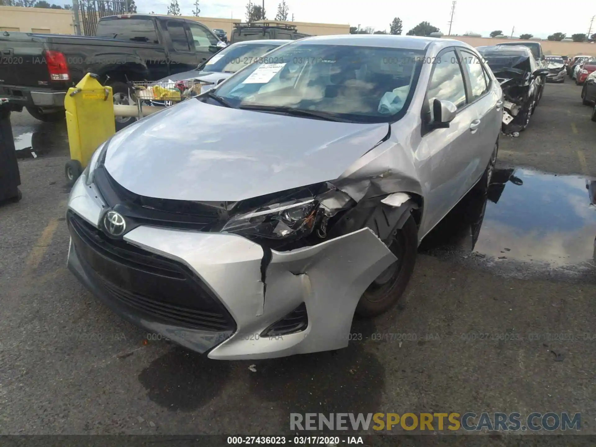 2 Photograph of a damaged car 2T1BURHE0KC138258 TOYOTA COROLLA 2019