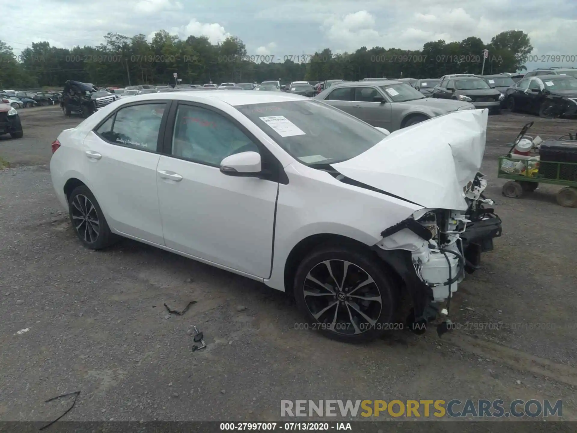 1 Photograph of a damaged car 2T1BURHE0KC142746 TOYOTA COROLLA 2019