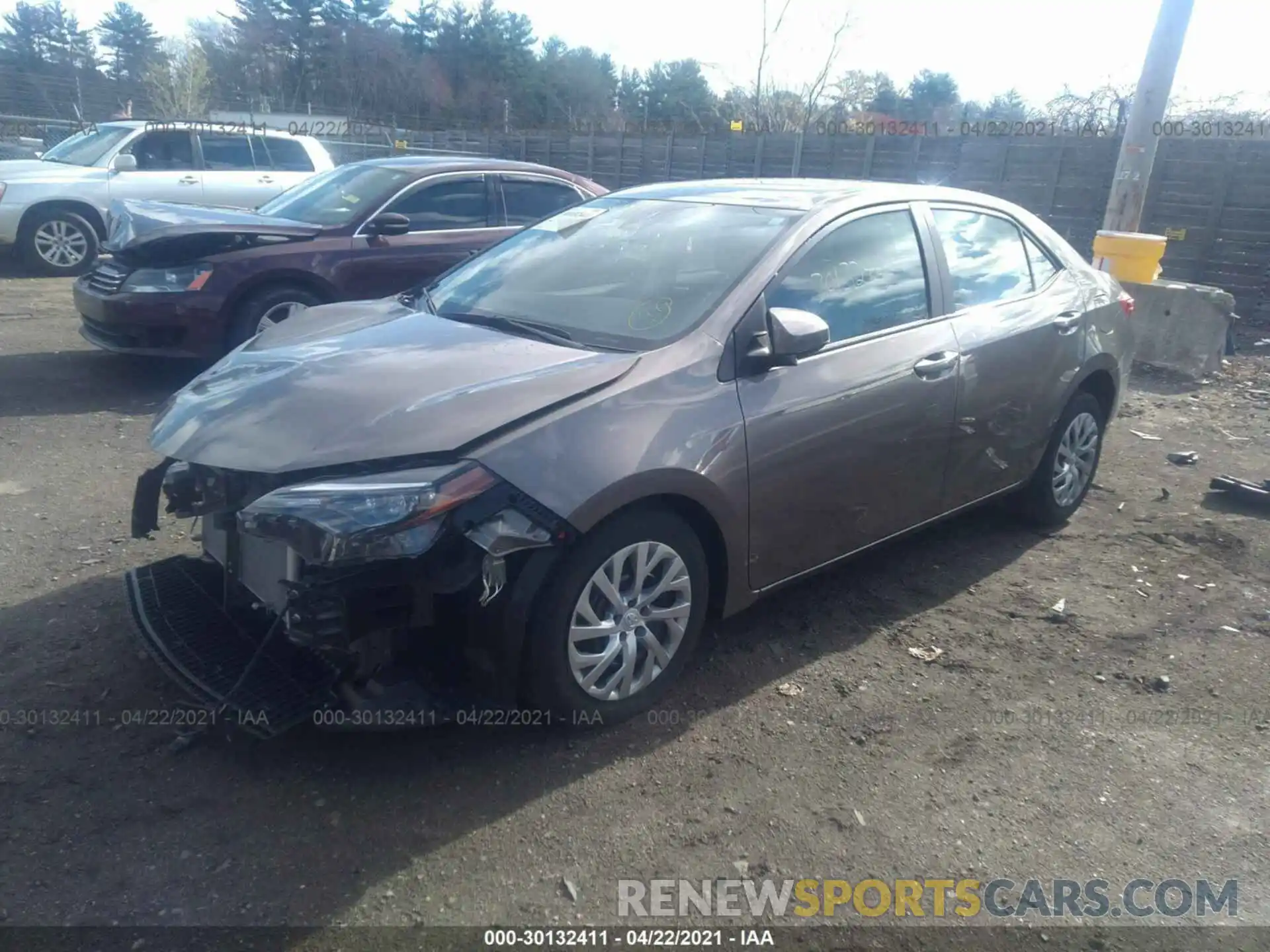 2 Photograph of a damaged car 2T1BURHE0KC142780 TOYOTA COROLLA 2019