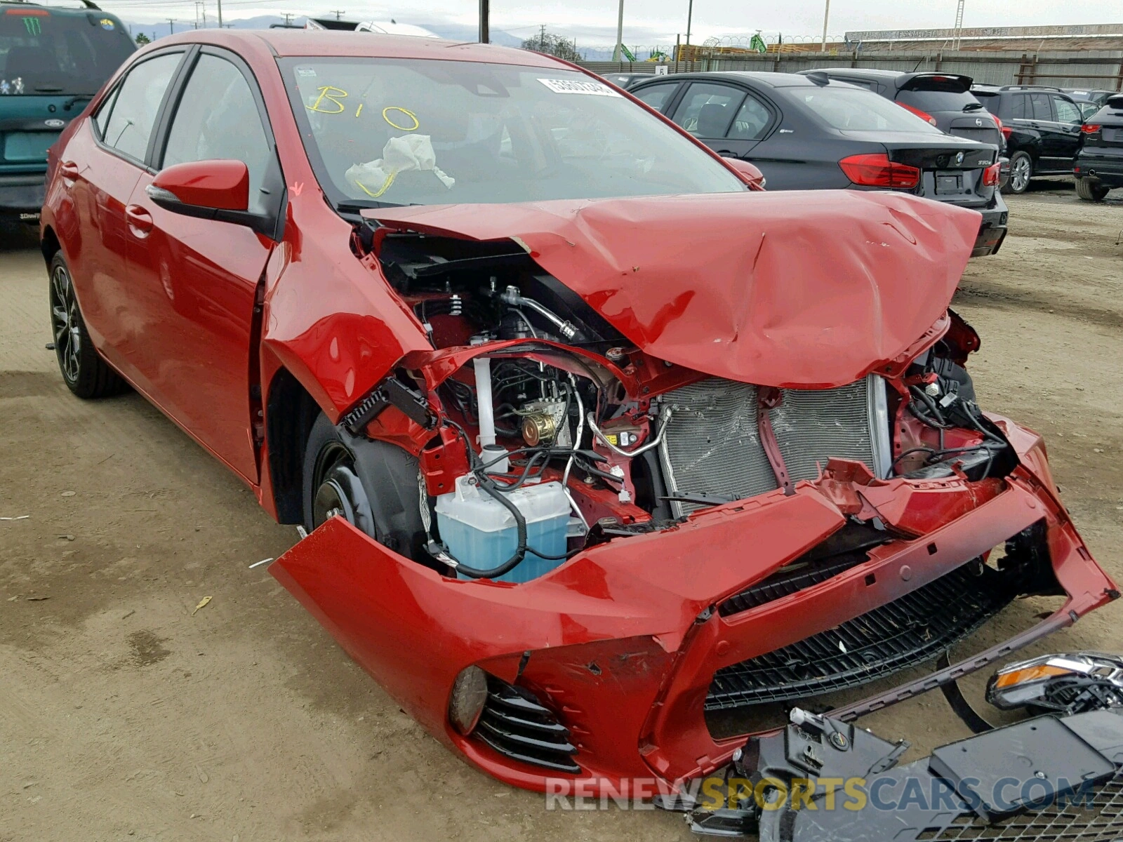 1 Photograph of a damaged car 2T1BURHE0KC142987 TOYOTA COROLLA 2019