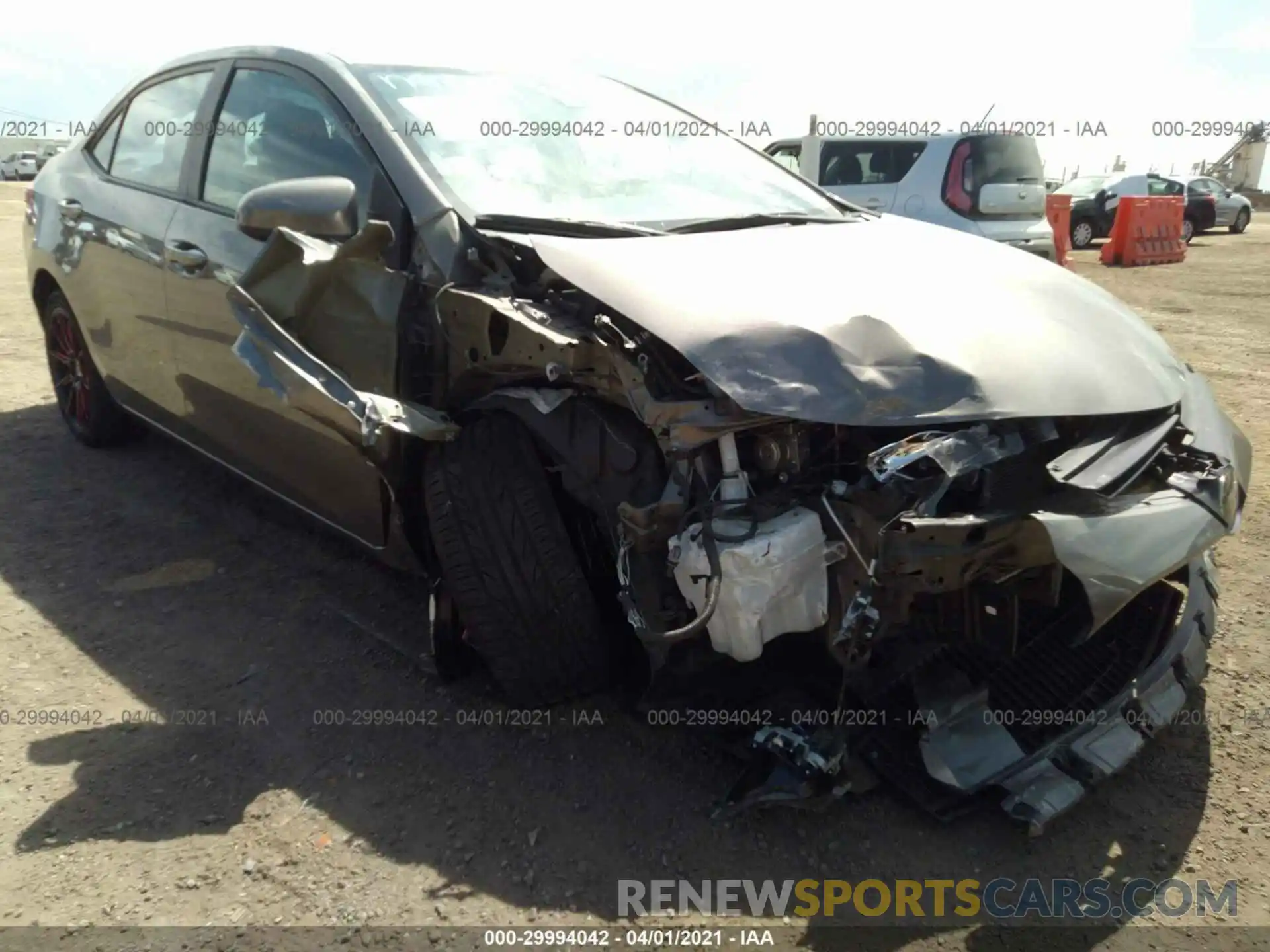 1 Photograph of a damaged car 2T1BURHE0KC143279 TOYOTA COROLLA 2019