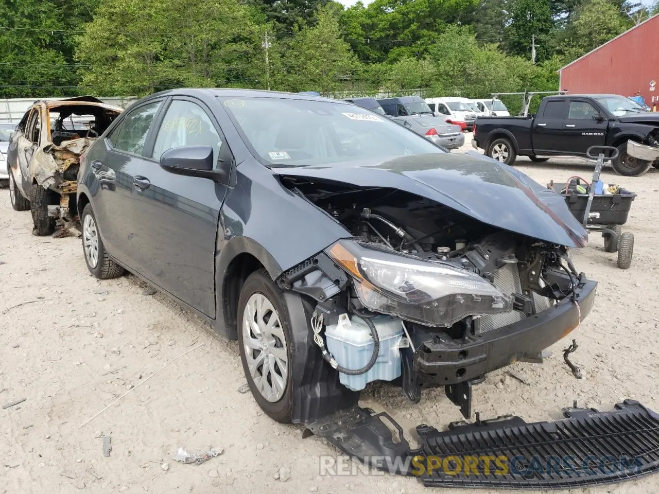 1 Photograph of a damaged car 2T1BURHE0KC143749 TOYOTA COROLLA 2019