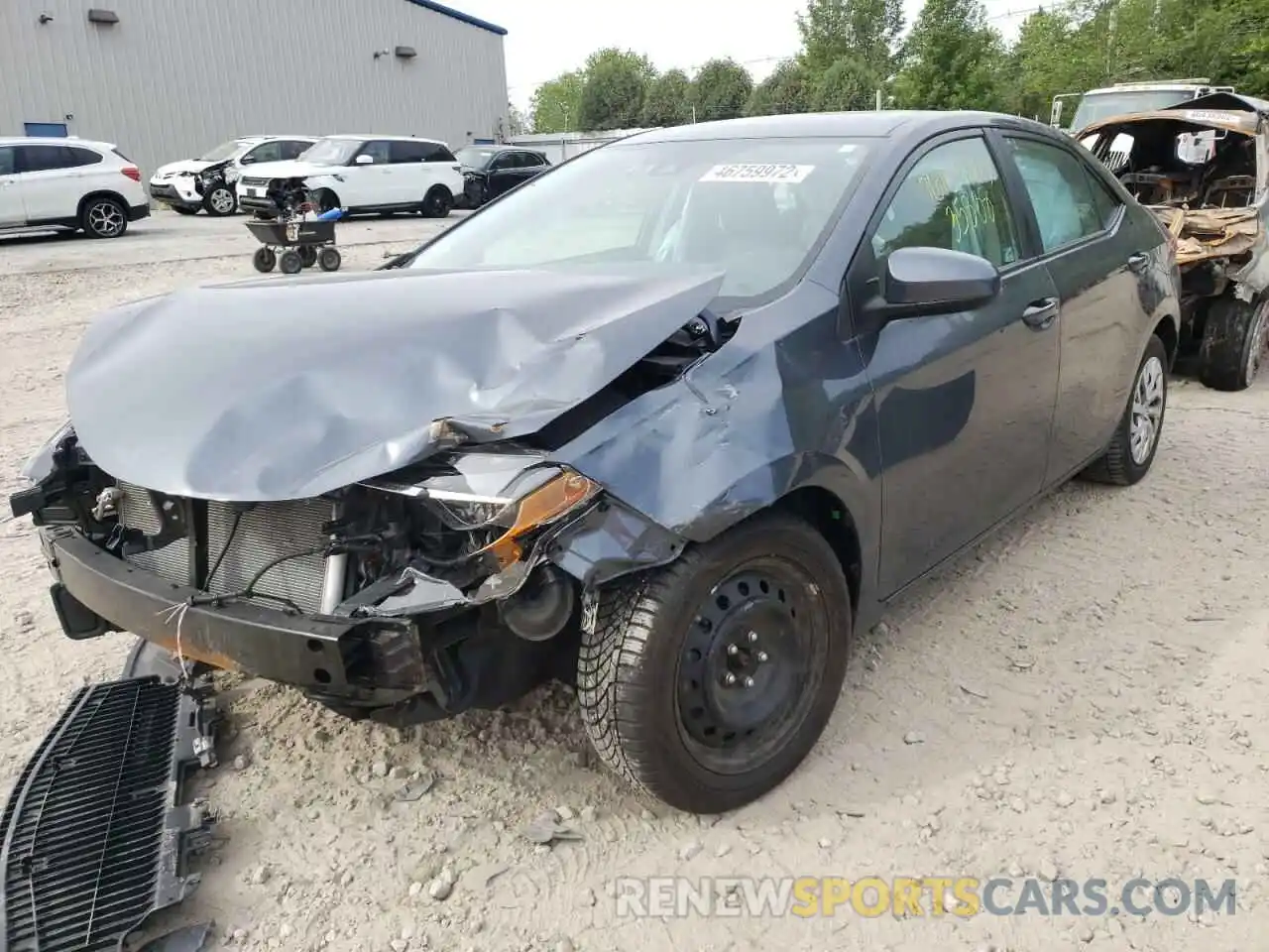 2 Photograph of a damaged car 2T1BURHE0KC143749 TOYOTA COROLLA 2019