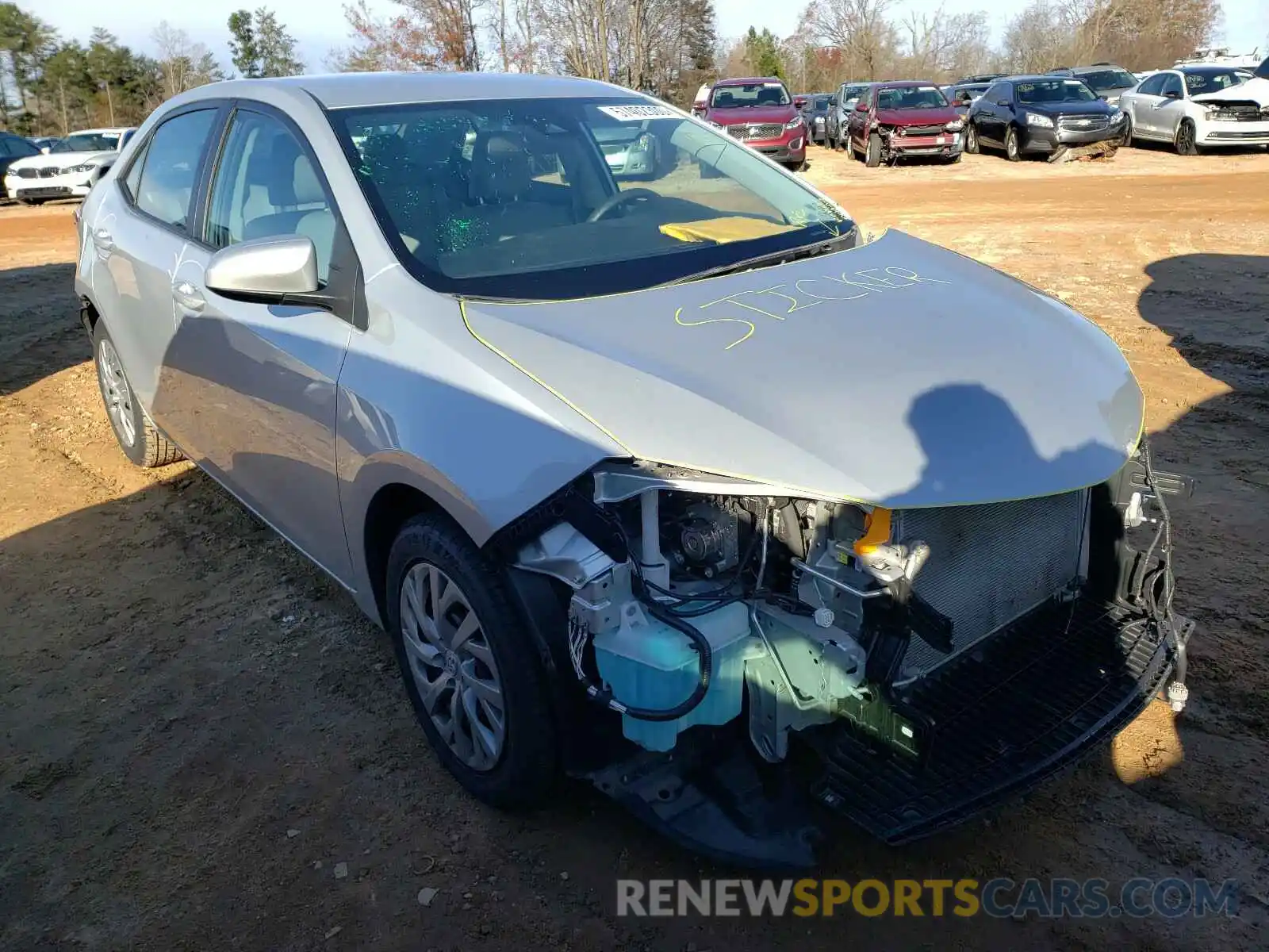 1 Photograph of a damaged car 2T1BURHE0KC143931 TOYOTA COROLLA 2019