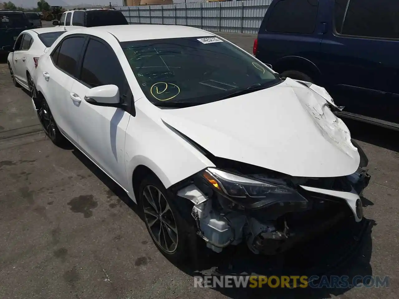 1 Photograph of a damaged car 2T1BURHE0KC145114 TOYOTA COROLLA 2019