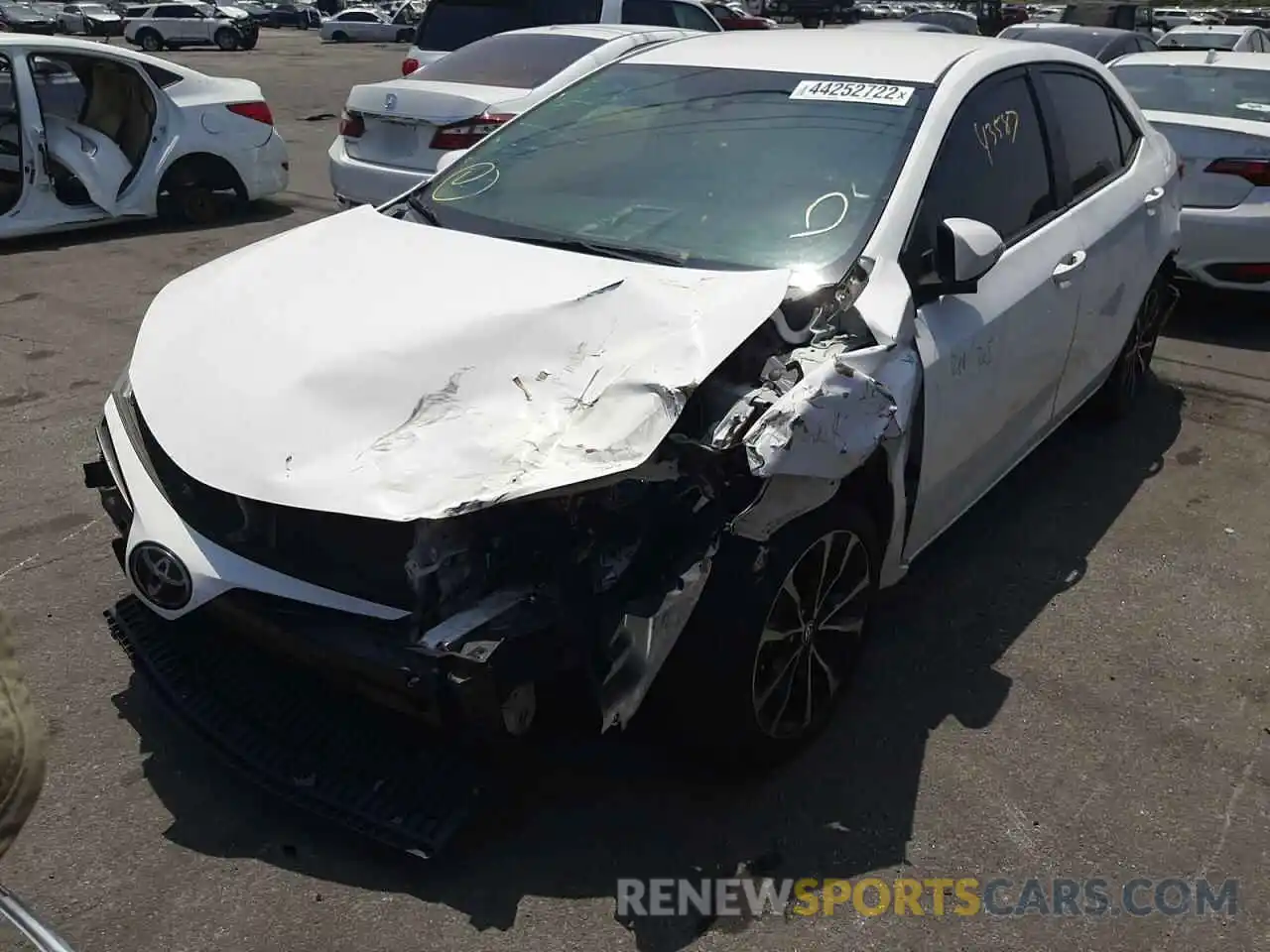 2 Photograph of a damaged car 2T1BURHE0KC145114 TOYOTA COROLLA 2019