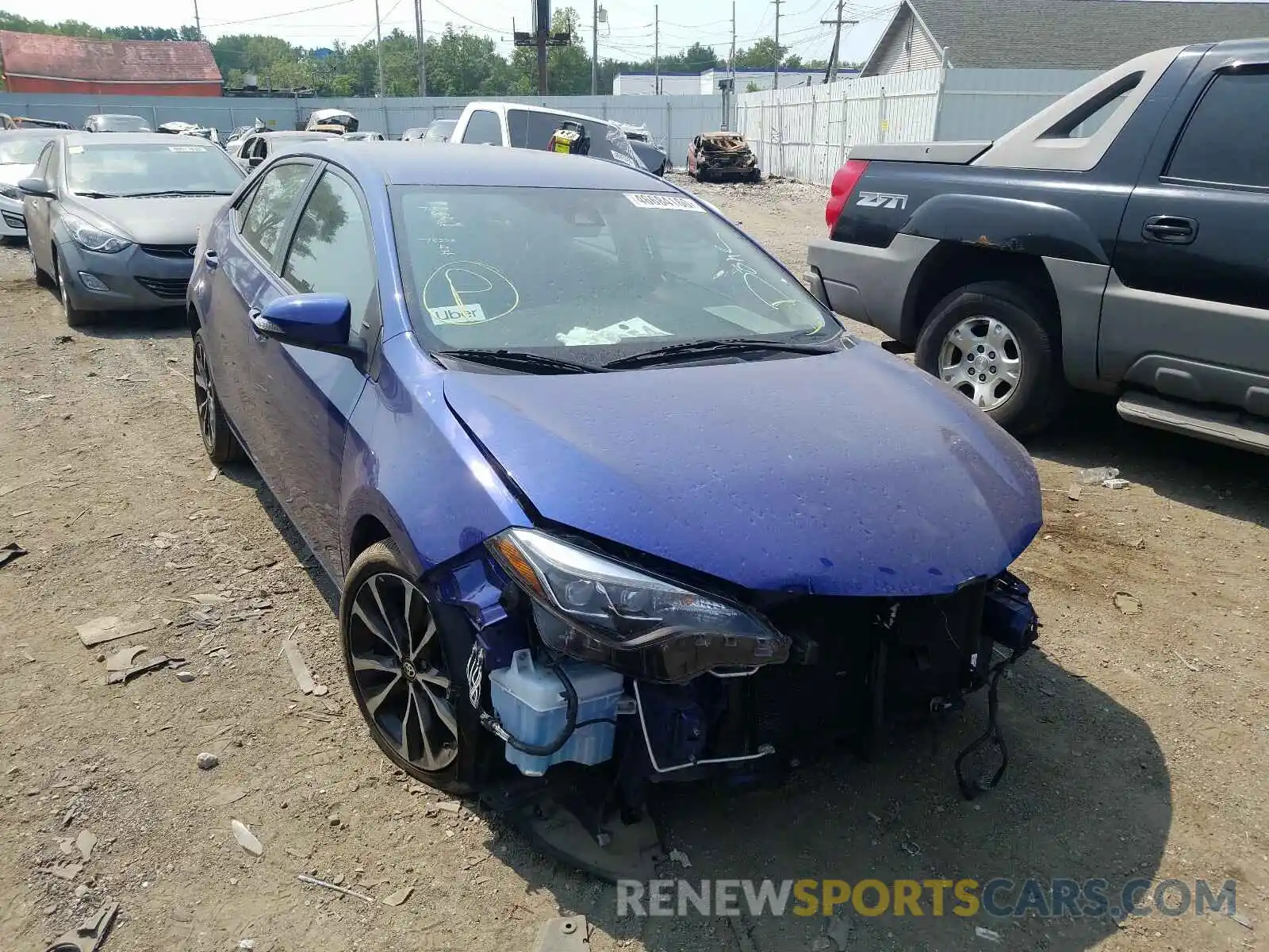 1 Photograph of a damaged car 2T1BURHE0KC145419 TOYOTA COROLLA 2019